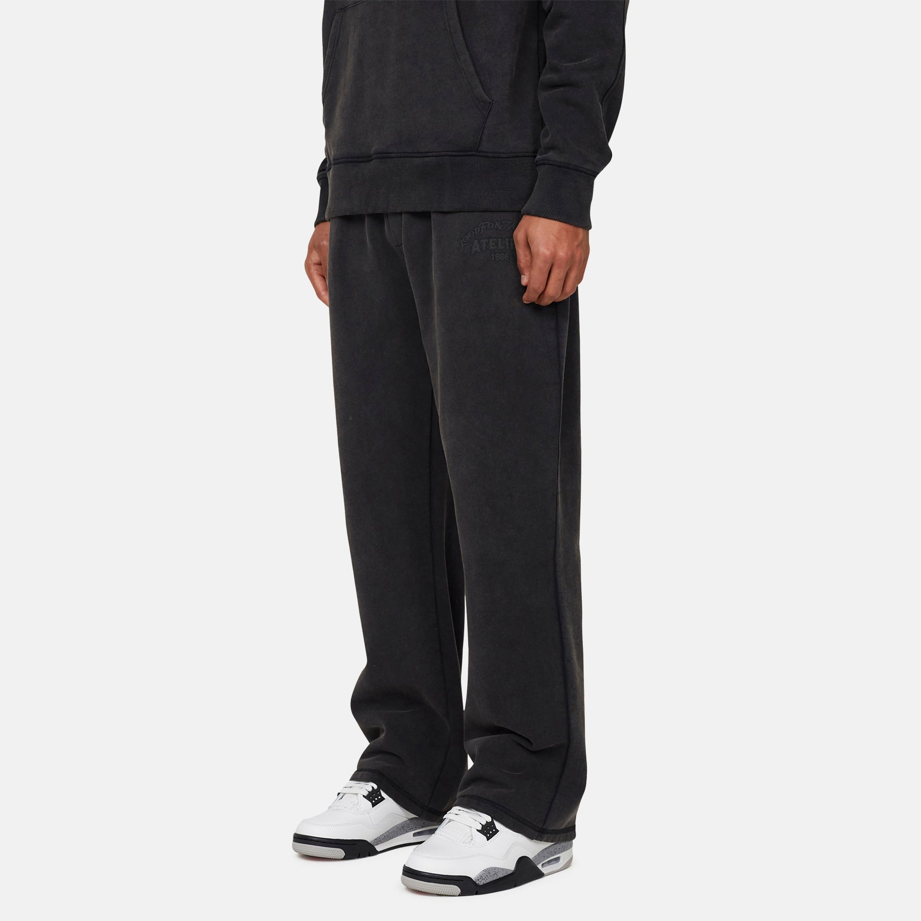 Float Butterfly Washed Black Sweatpants