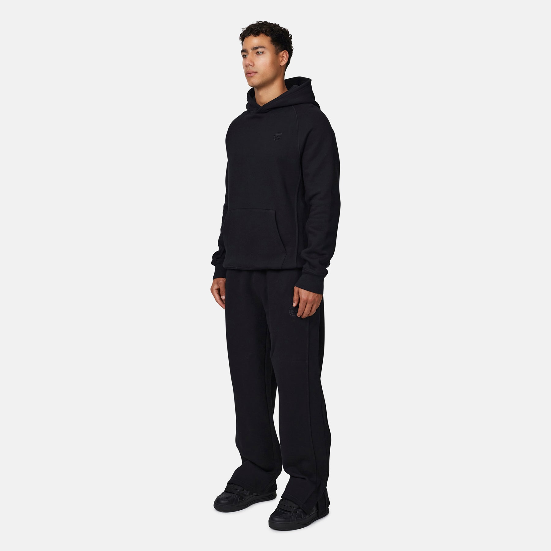 Monogram Black Pullover Hoodie