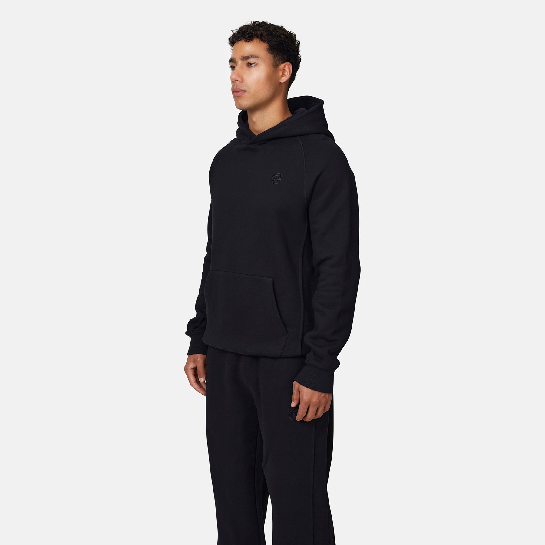 Monogram Black Pullover Hoodie