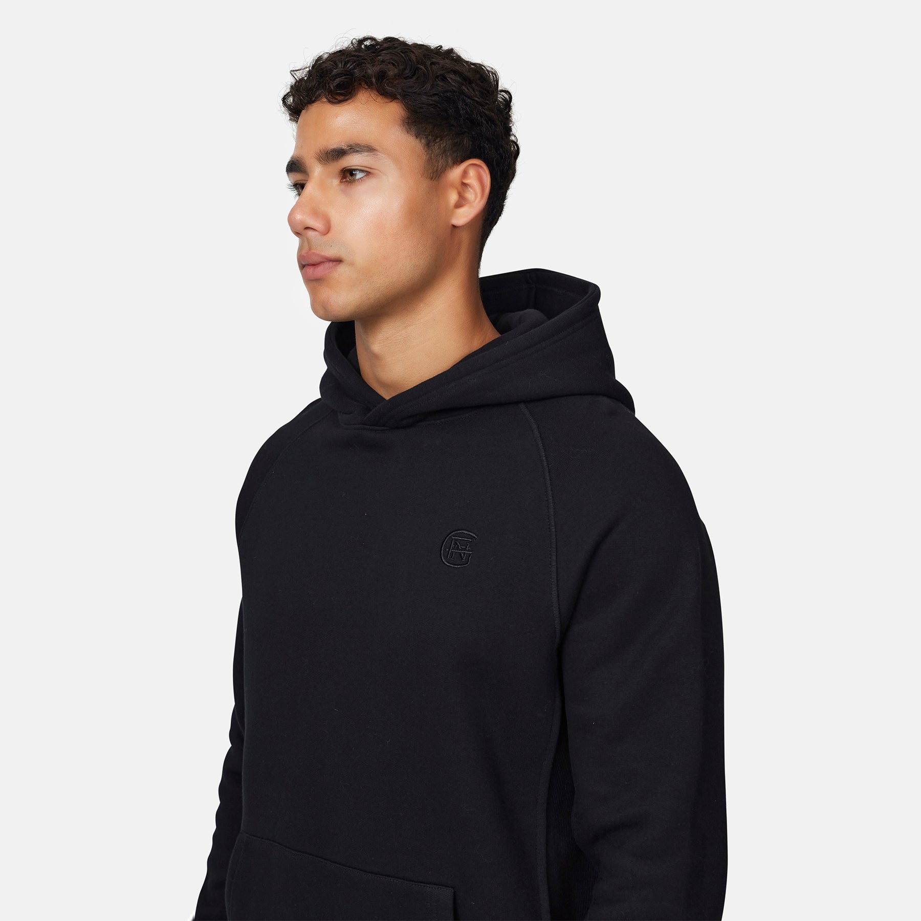 Monogram Black Pullover Hoodie