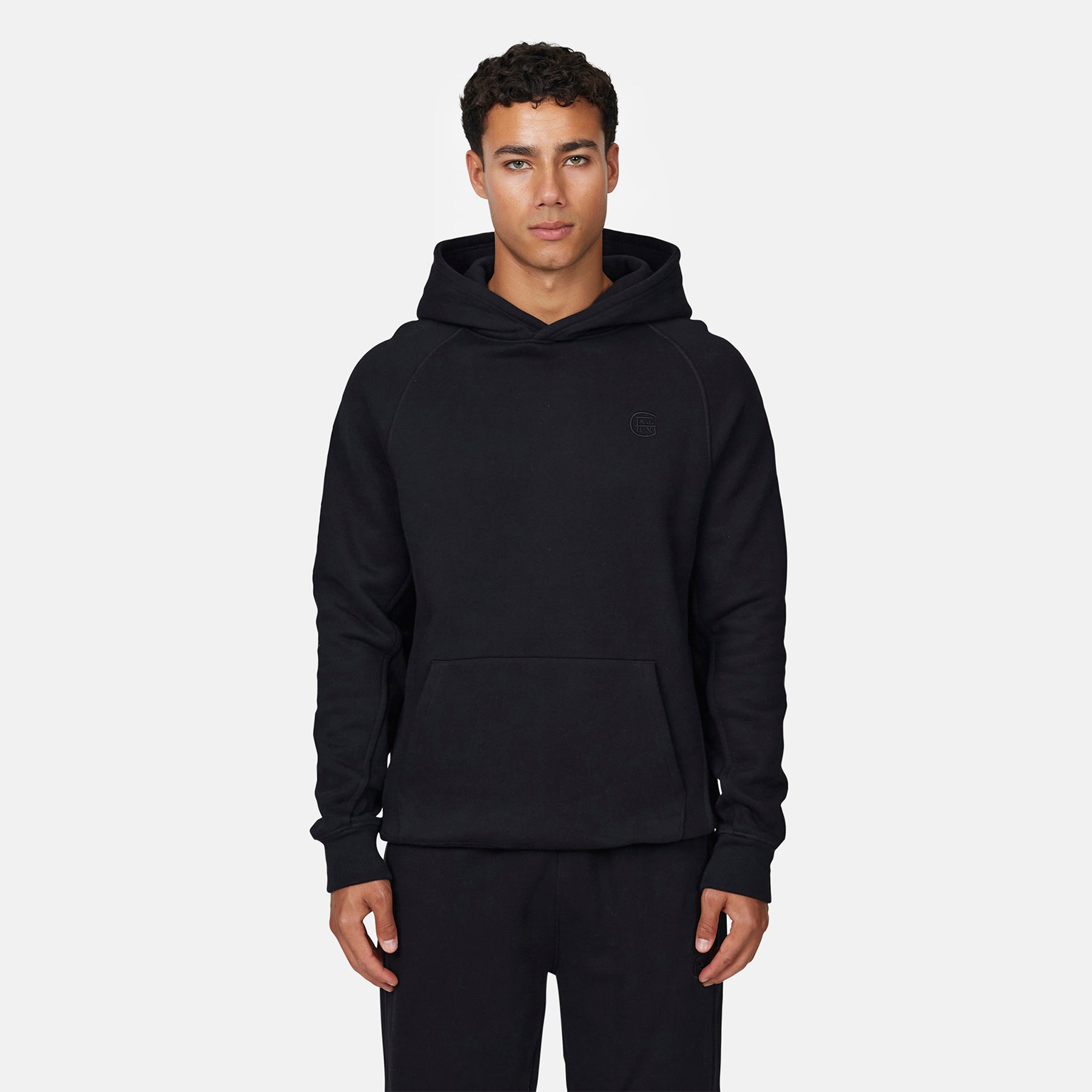 Monogram Black Pullover Hoodie
