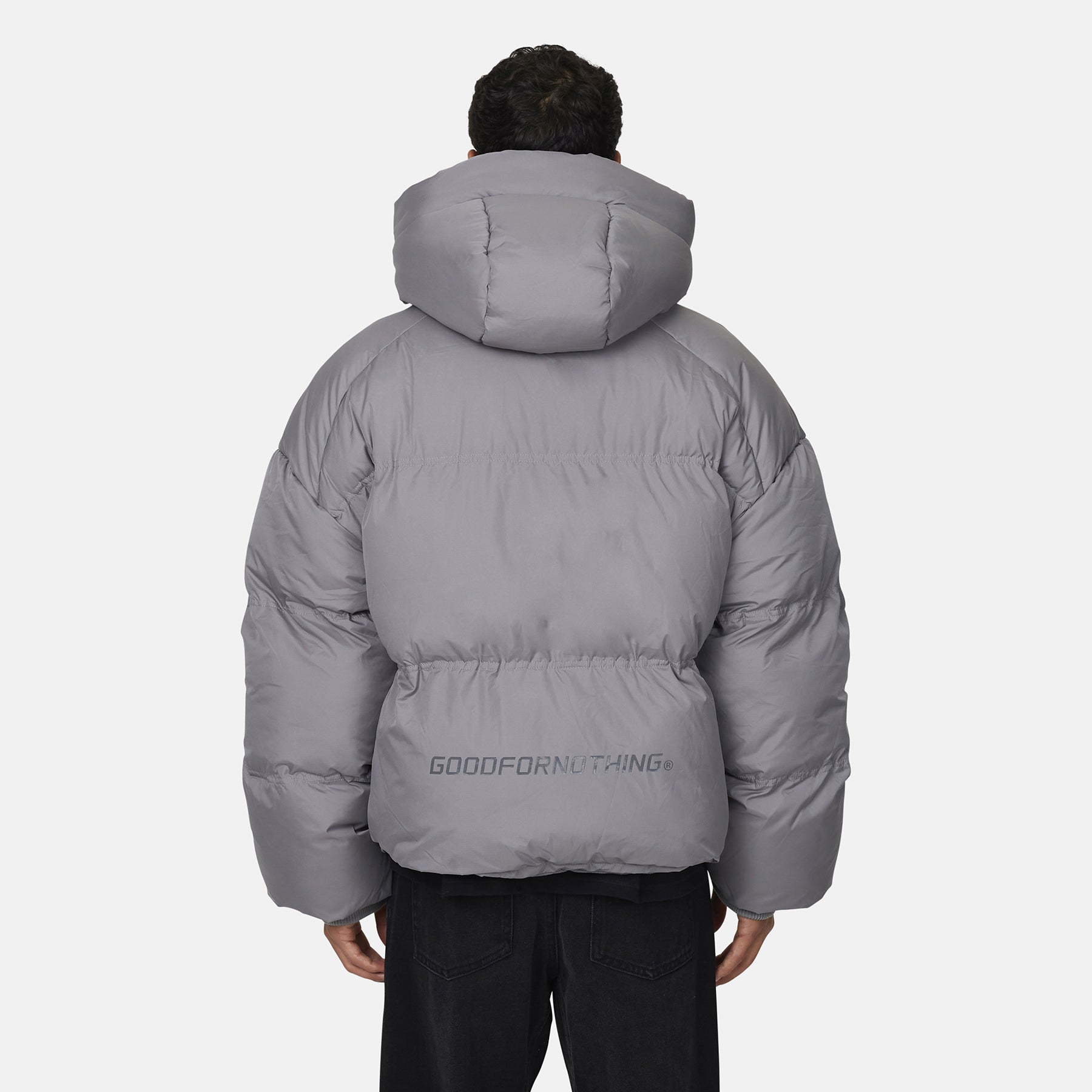 Squad Ripstop Grey Puffer Jacket – GOODFORNOTHING®