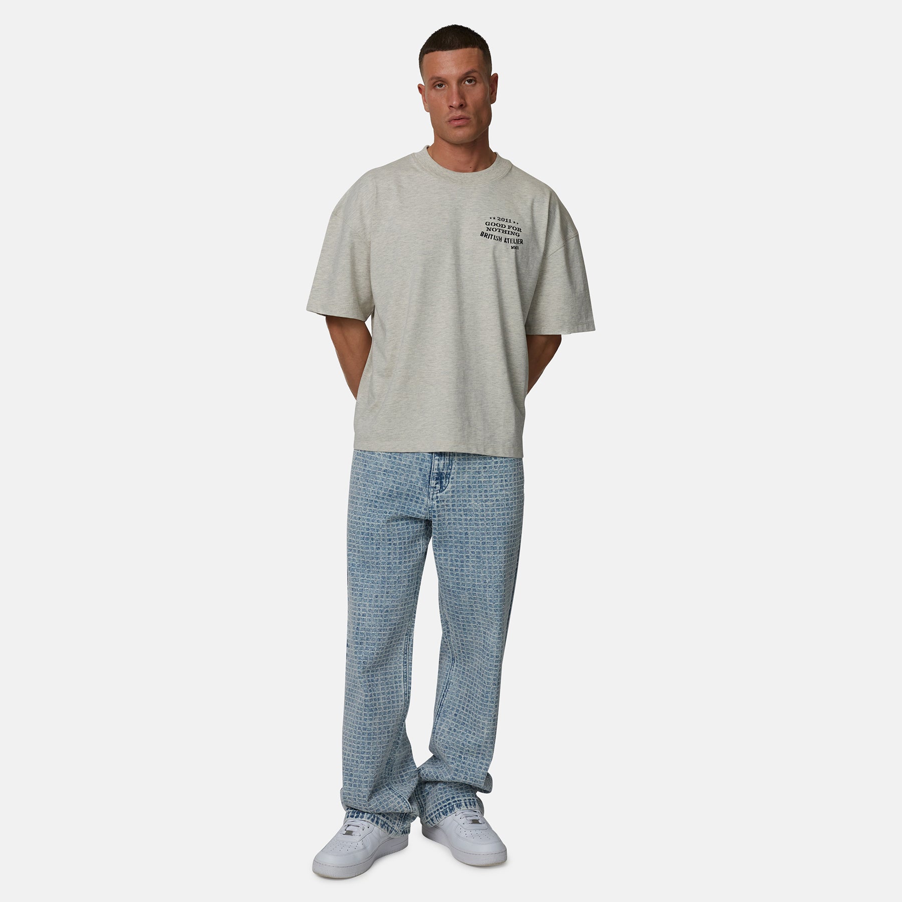 Jacquard Baggy Denim Jeans