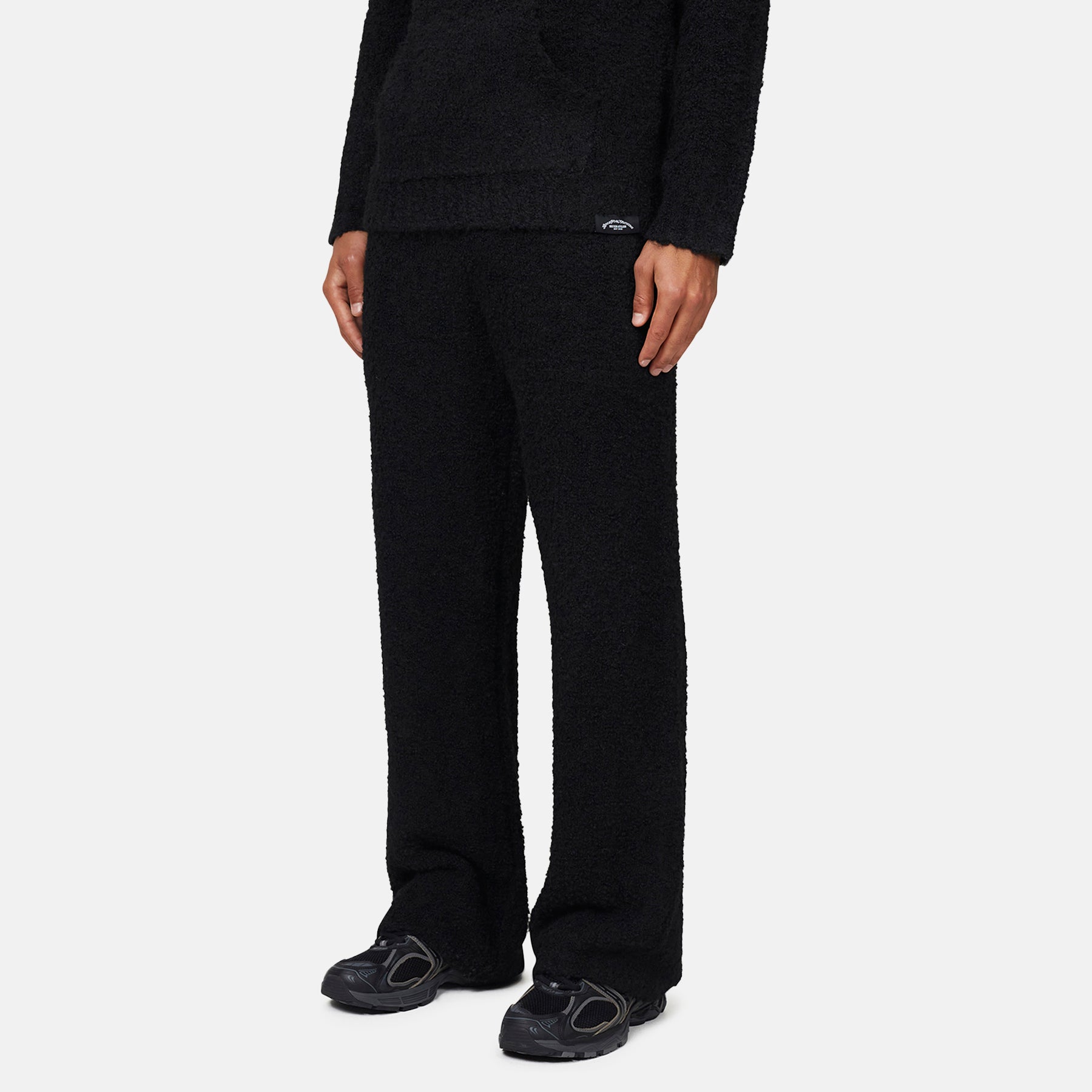 Cozy Boucle Knitwear Black Pants