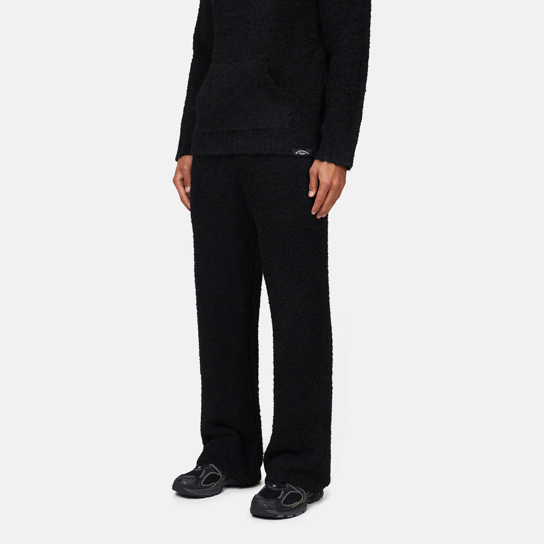 Cozy Boucle Knitwear Black Pants