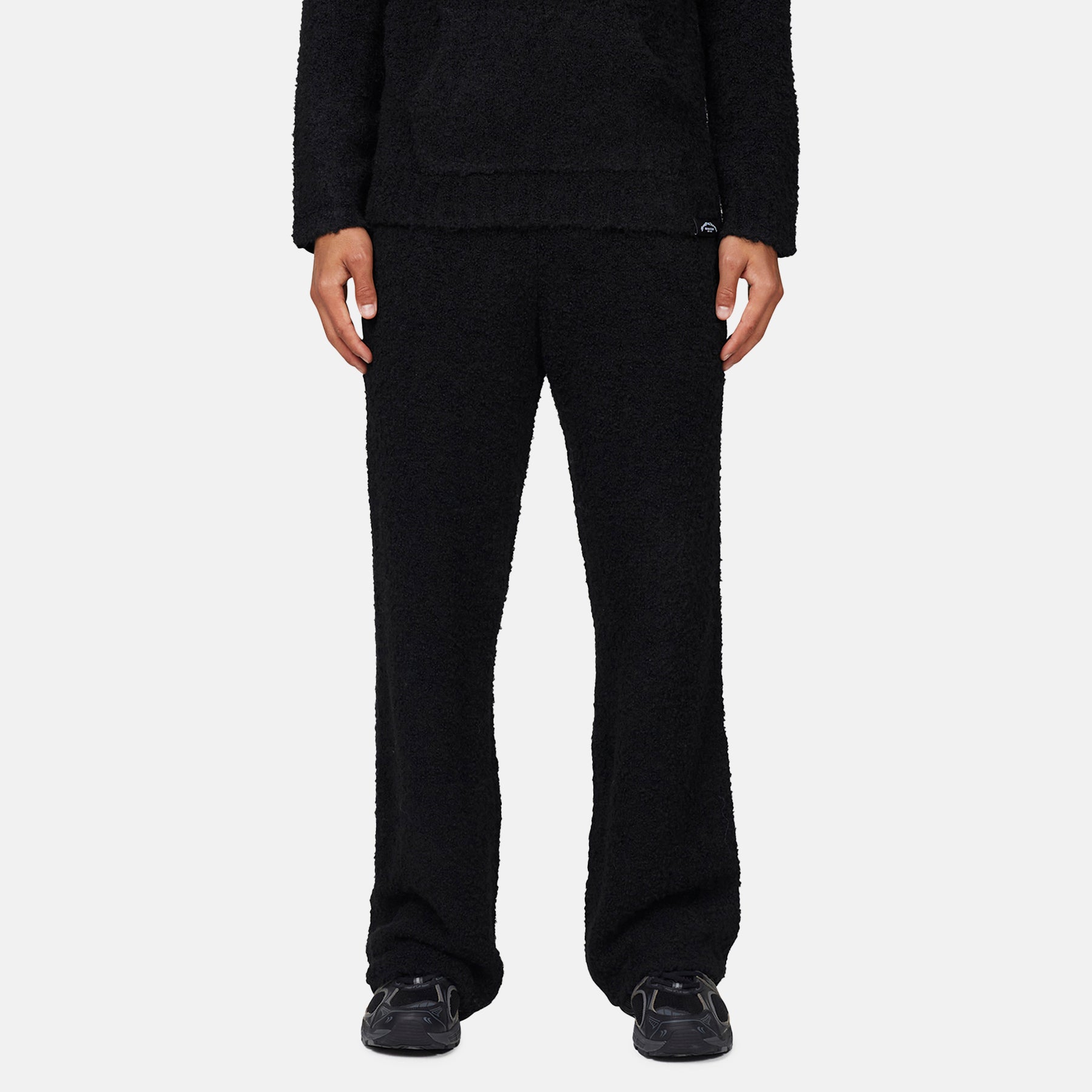 Cozy Boucle Knitwear Black Pants