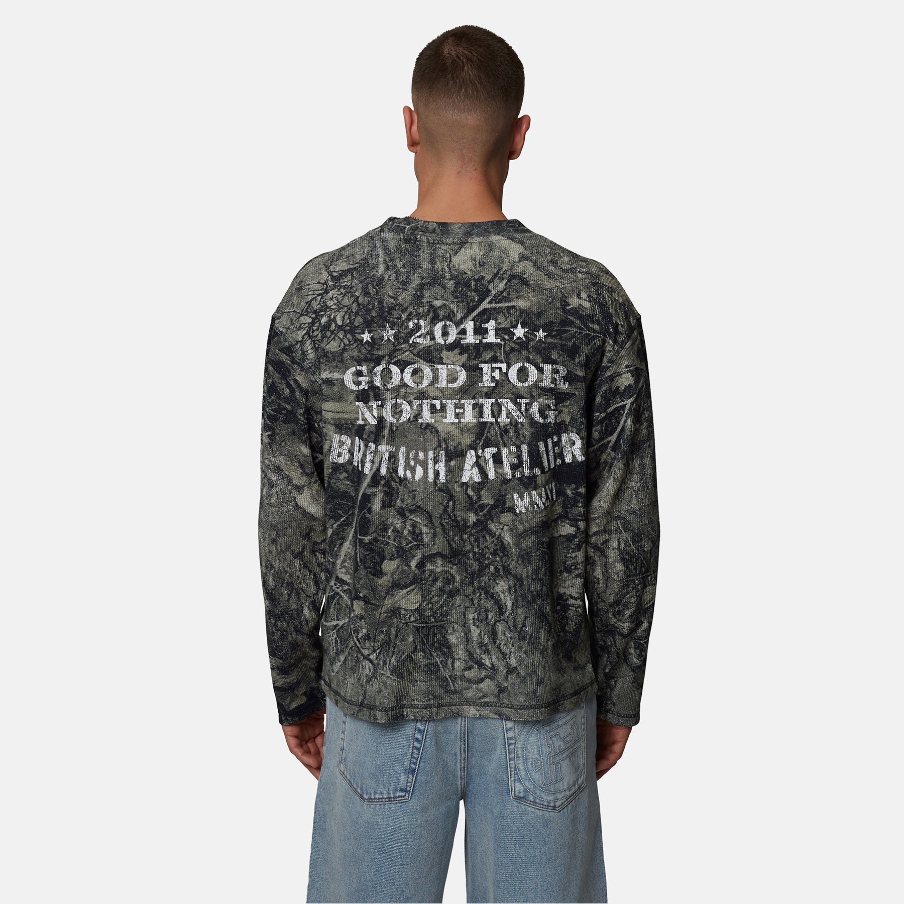 Icarus Waffle Long sleeve Camo T shirt