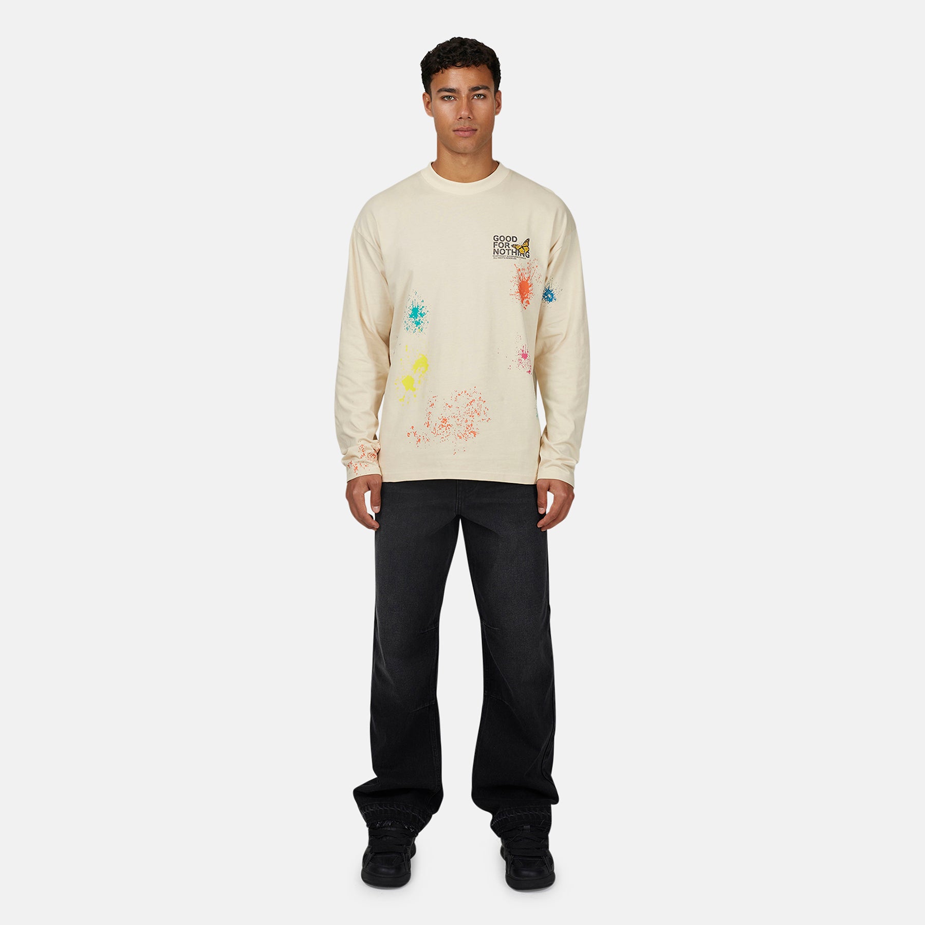 Pigment Butterfly Cream Longsleeve T-shirt