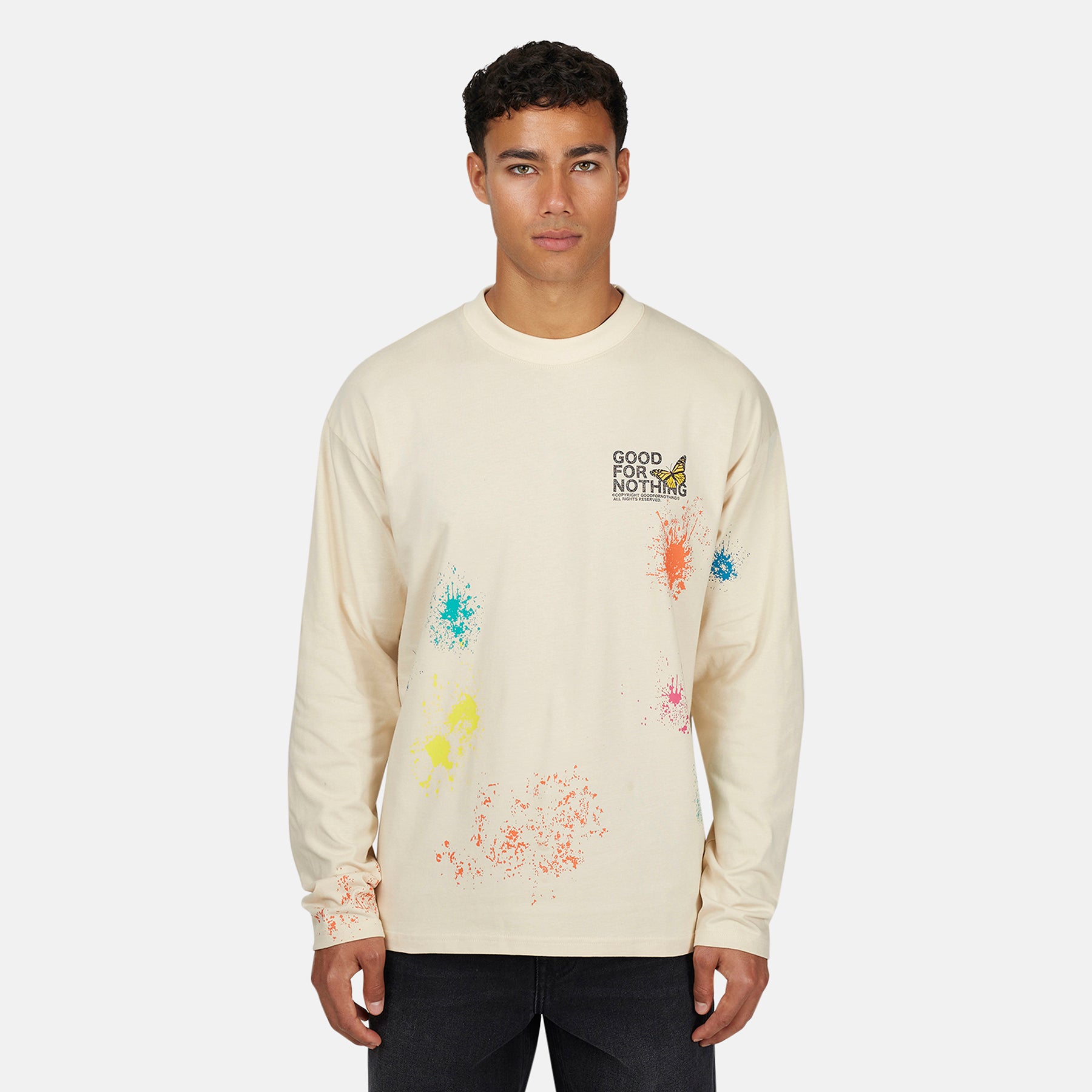 Pigment Butterfly Cream Longsleeve T-shirt