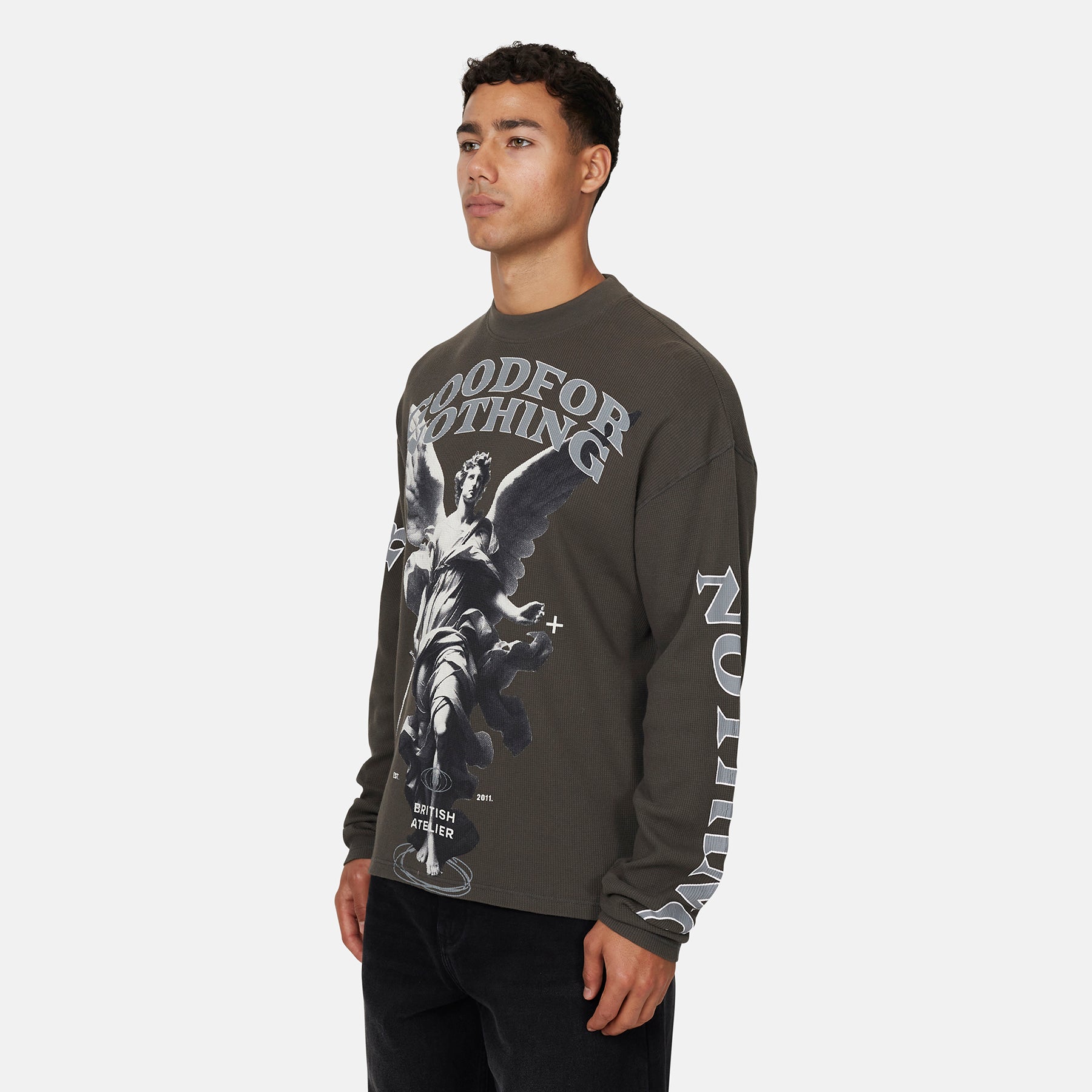 Awakening Waffle Khaki Longsleeve – GOODFORNOTHING®