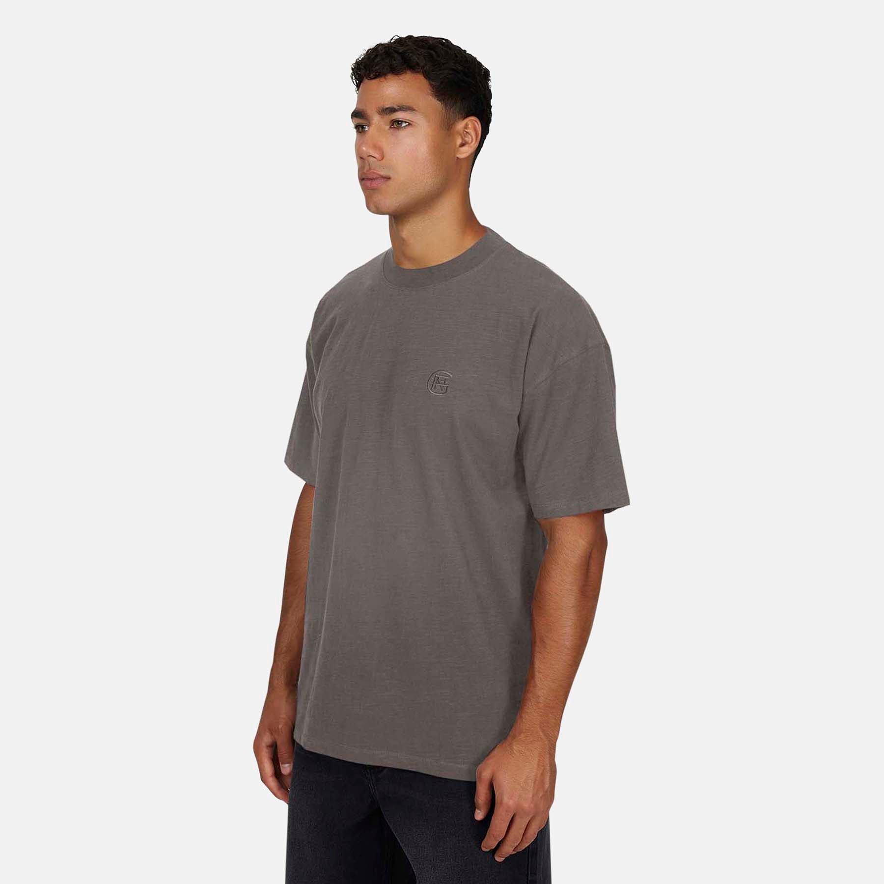 Monogram Slub Grey T-Shirt