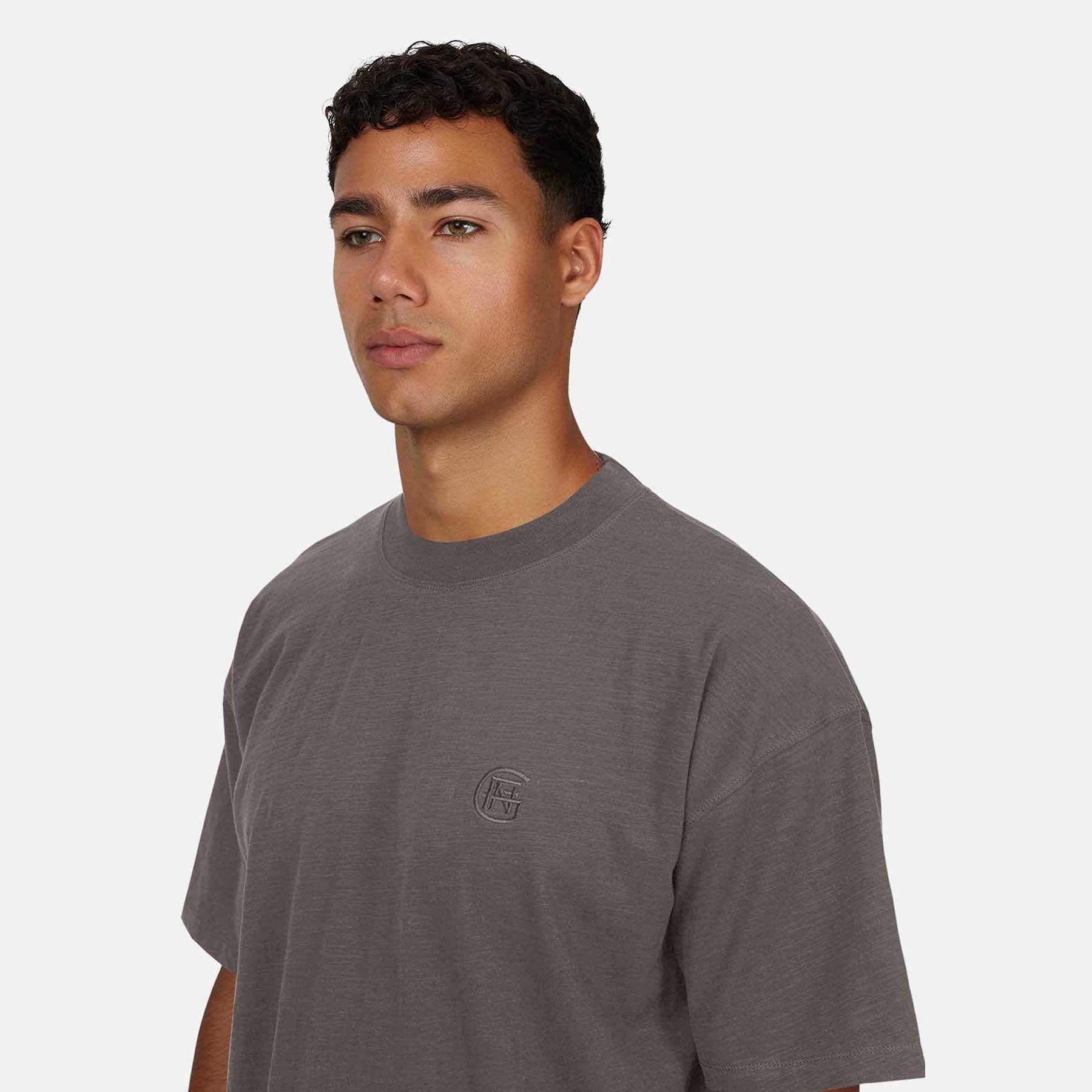 Monogram Slub Grey T-Shirt