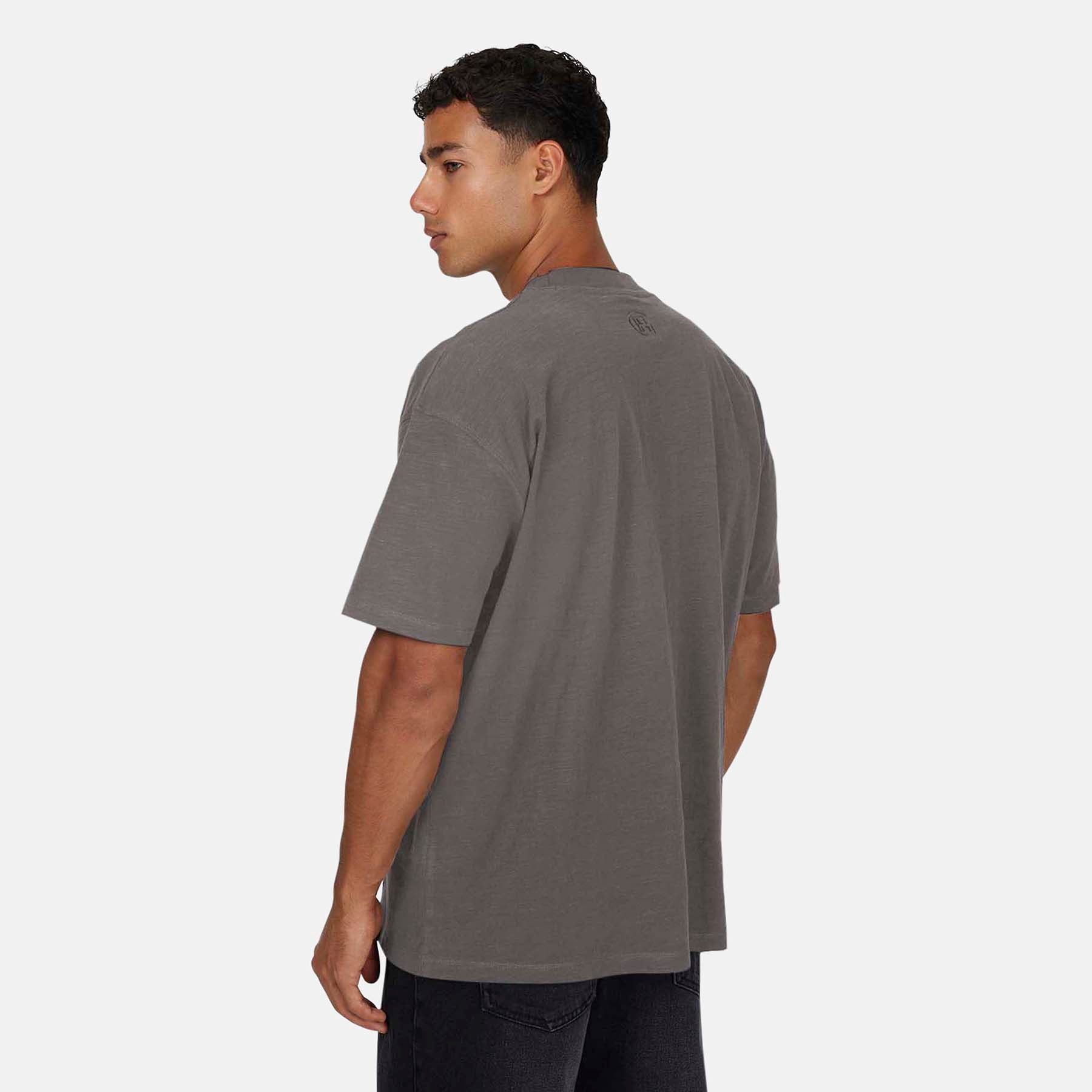 Monogram Slub Grey T-Shirt