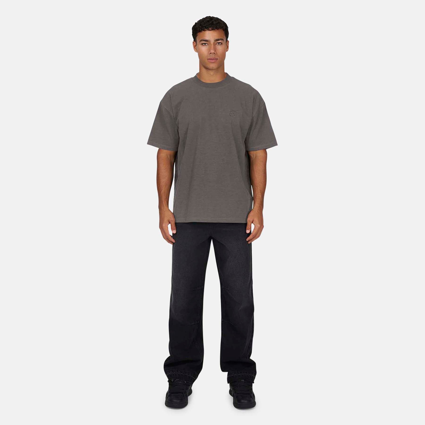 Monogram Slub Grey T-Shirt