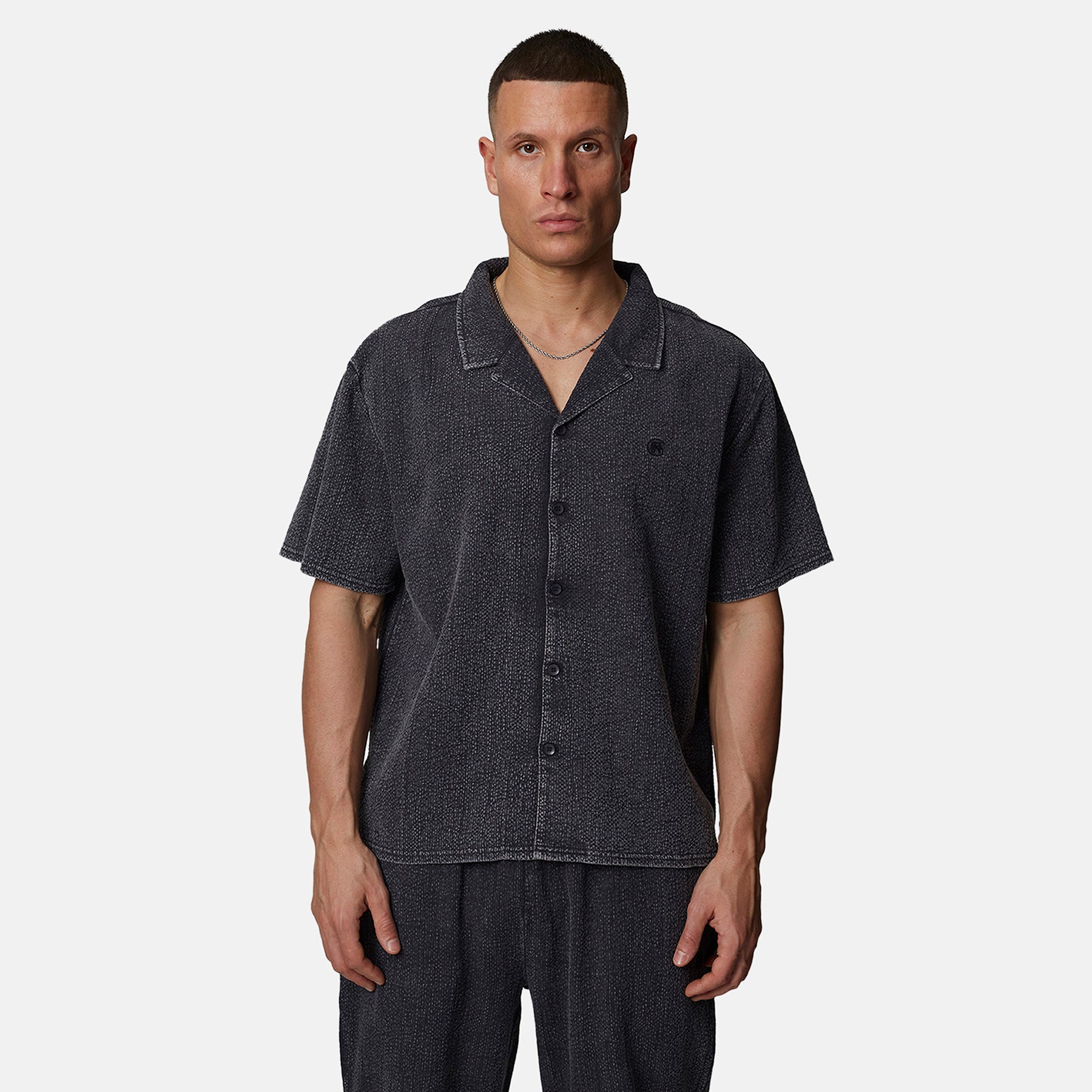 Seersucker Monogram Washed Shirt