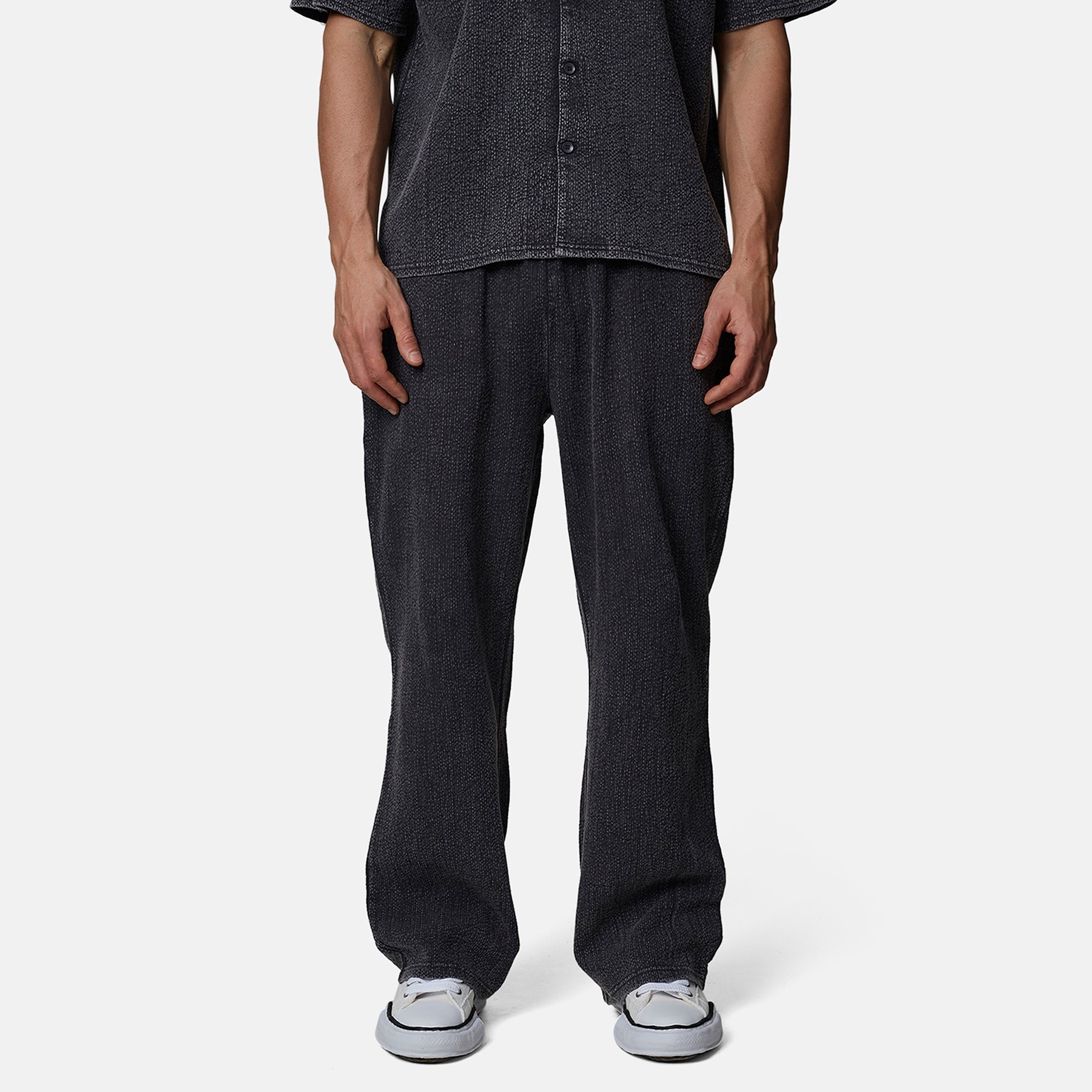 Seersucker Monogram Washed Trouser