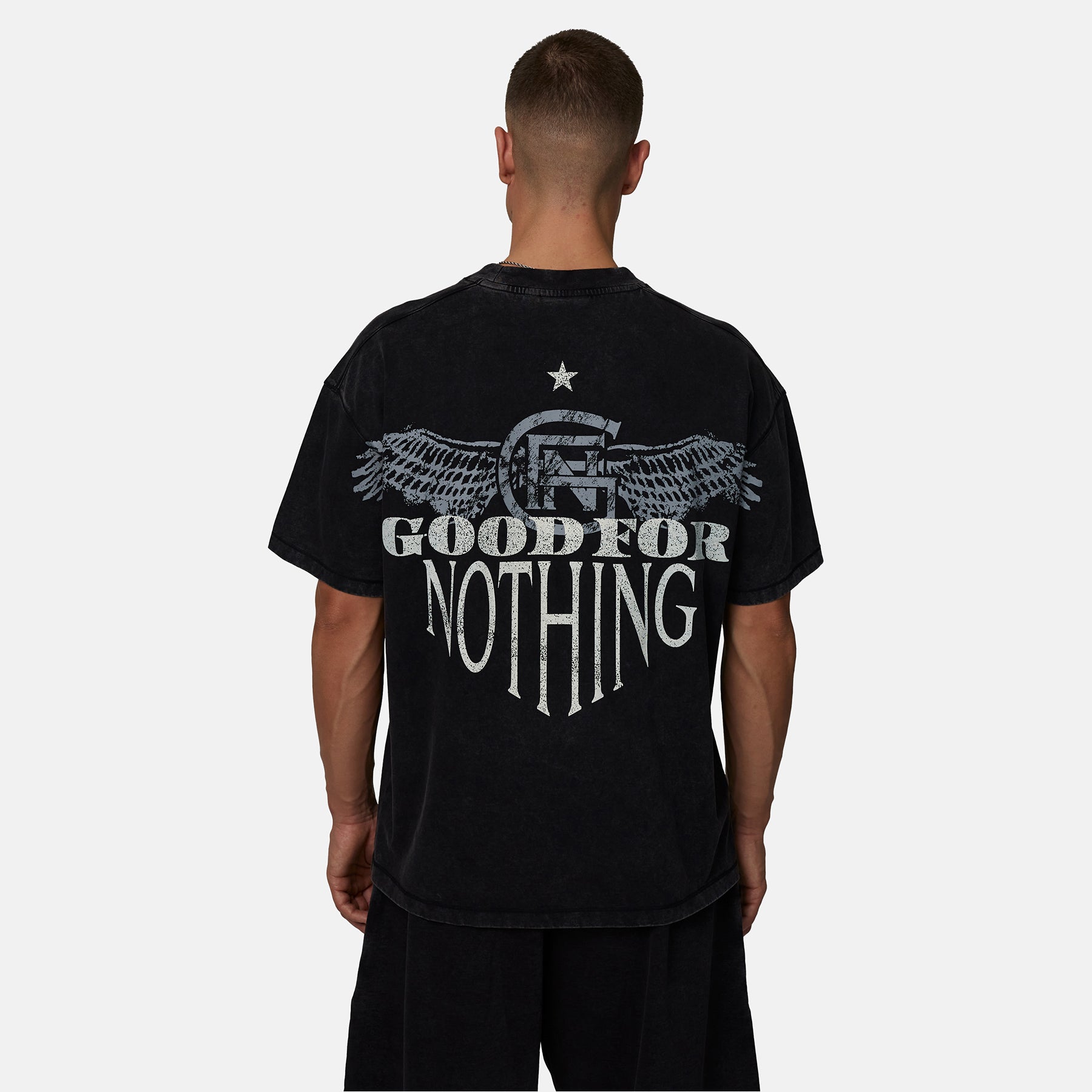 Oversized Washed Eagle T shirt