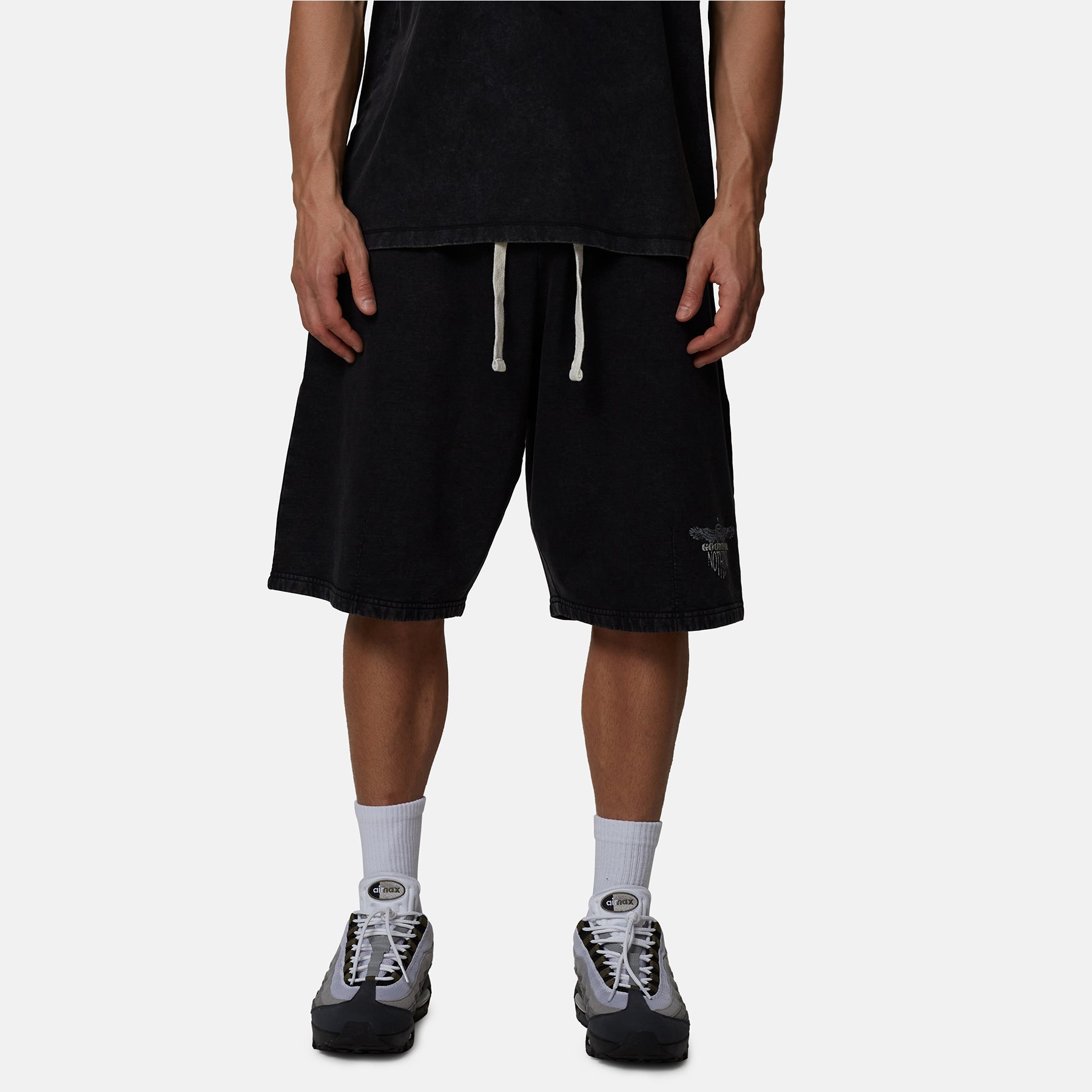 Oversized Washed Eagle Shorts
