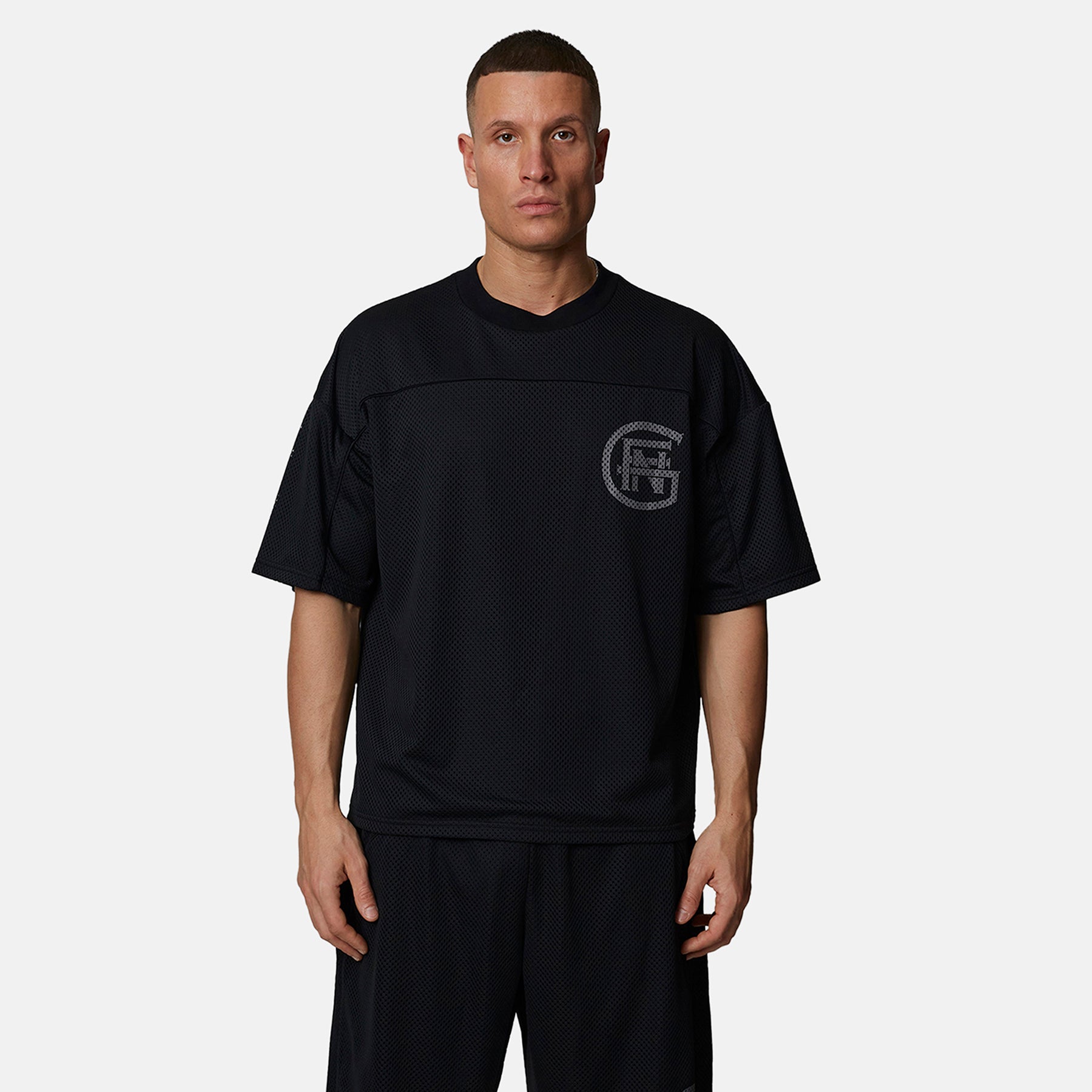 Monogram Mesh Boxy Jersey
