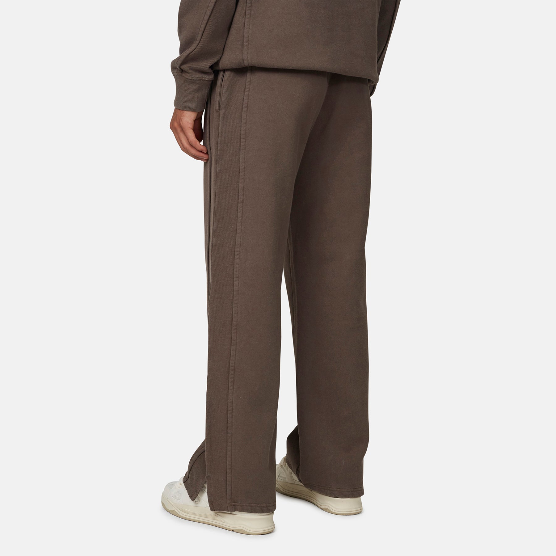Monogram Brown Split Hem Jogger