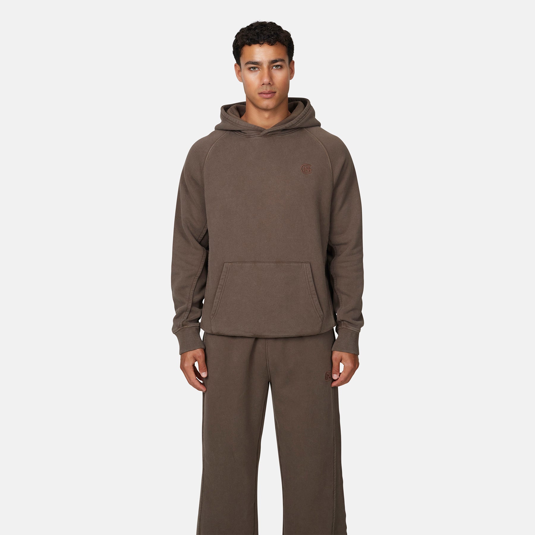 Monogram Brown Pullover Hoodie