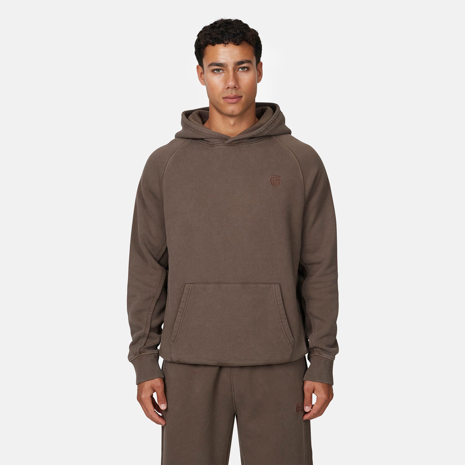 Monogram Brown Pullover Hoodie