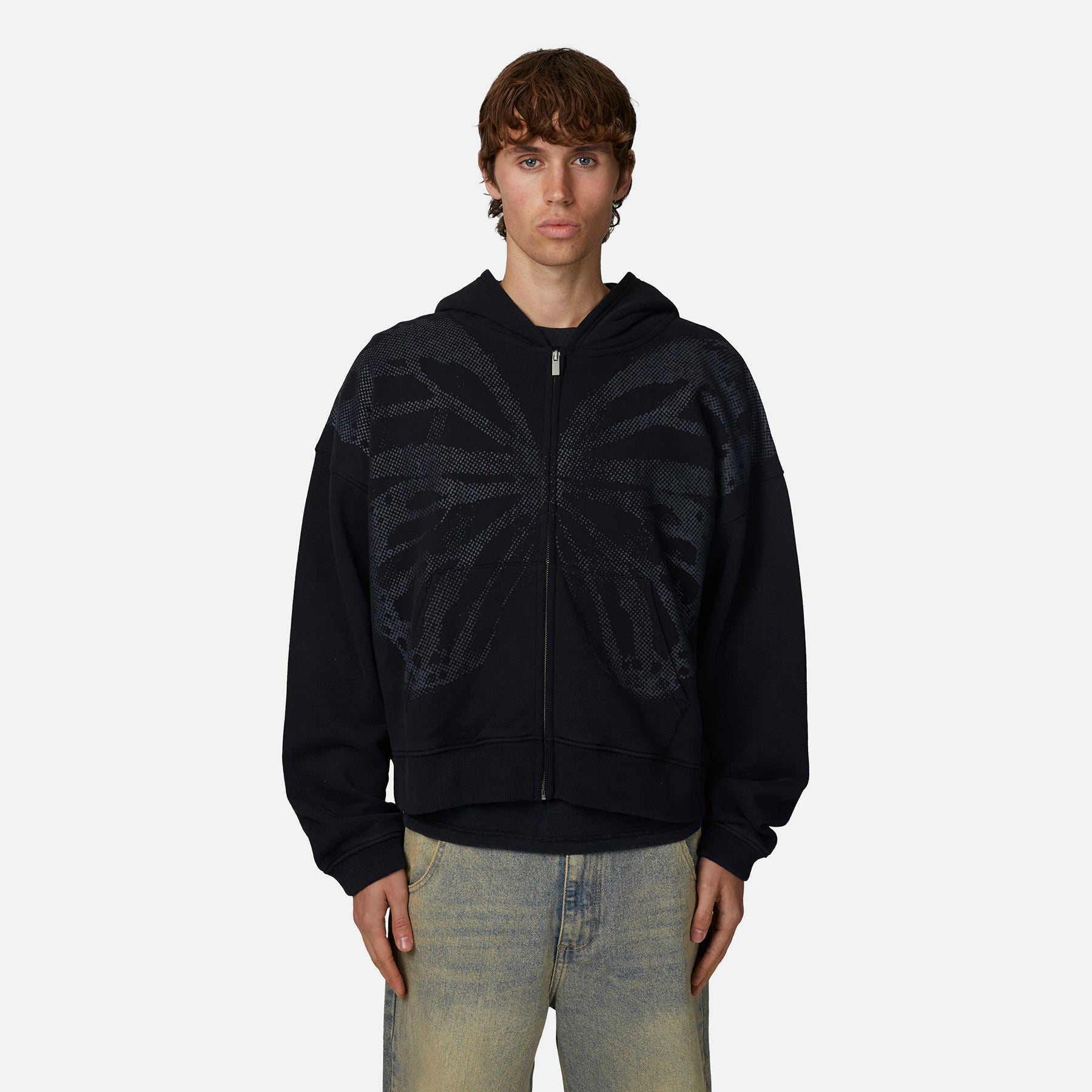 Fragment Butterfly Washed Zip Hoodie