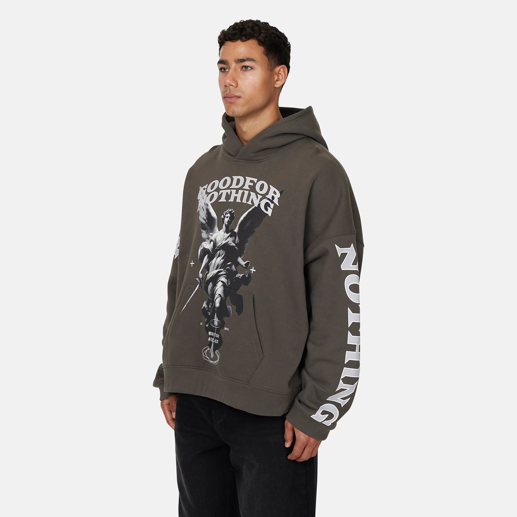 Awakening Boxy Khaki Hoodie