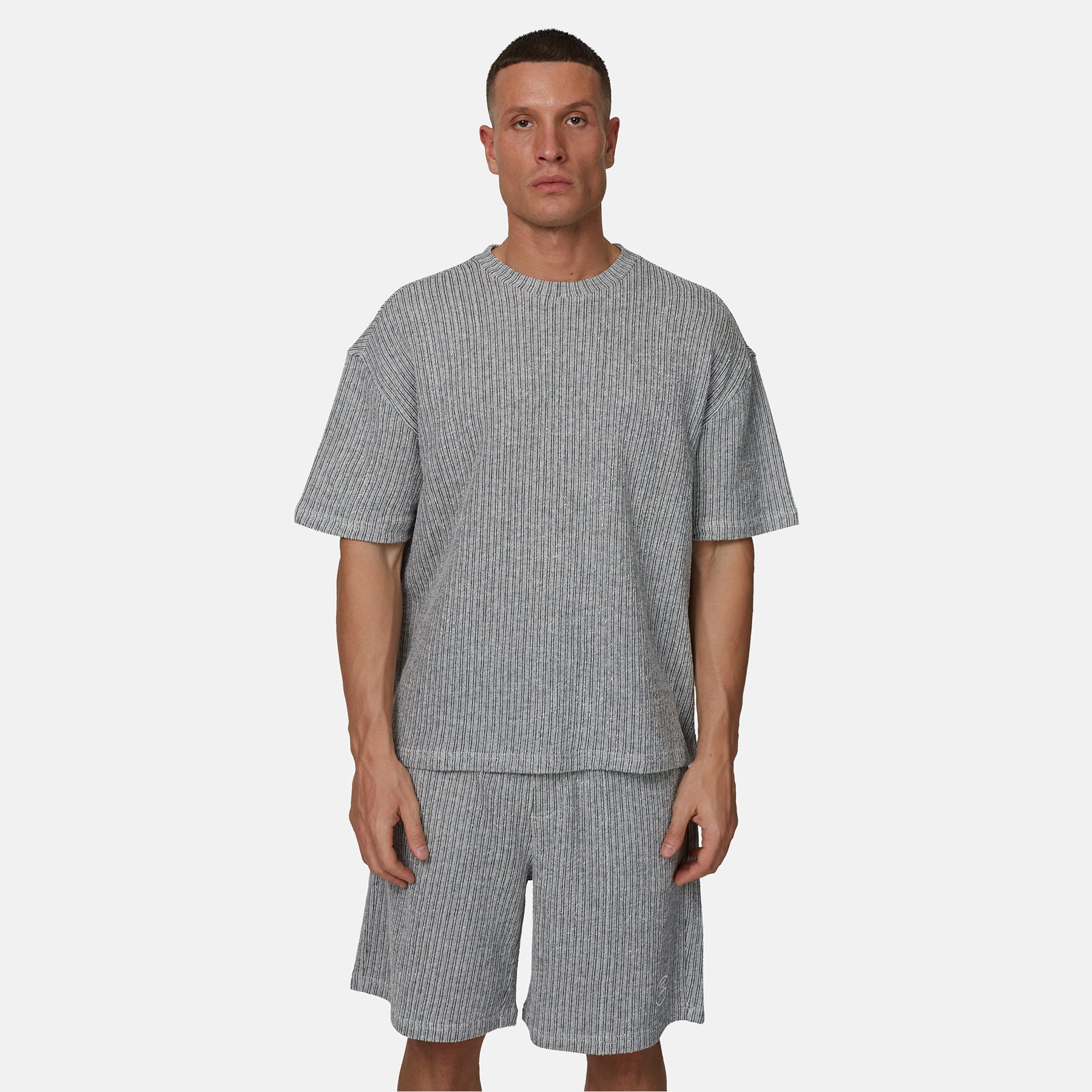 Knitted Monogram Relaxed Boxy T shirt