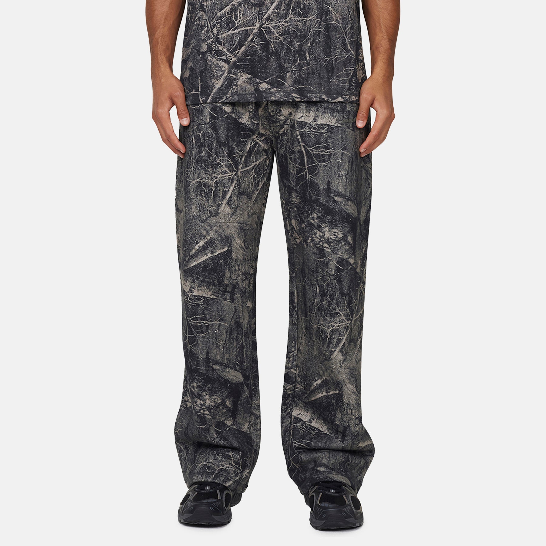 Woodland Camo Black Sweatpants