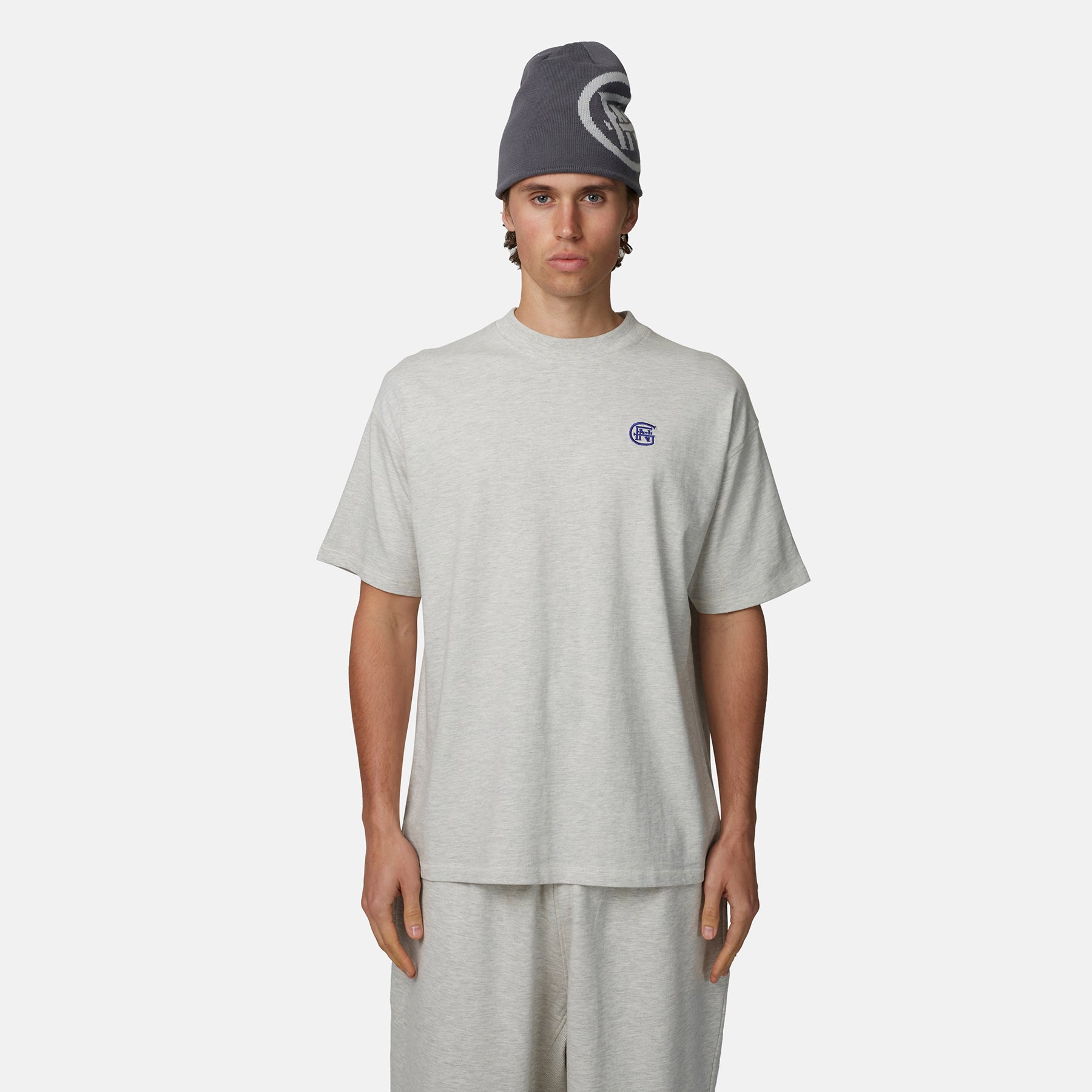 Oversized Monogram Marl T shirt