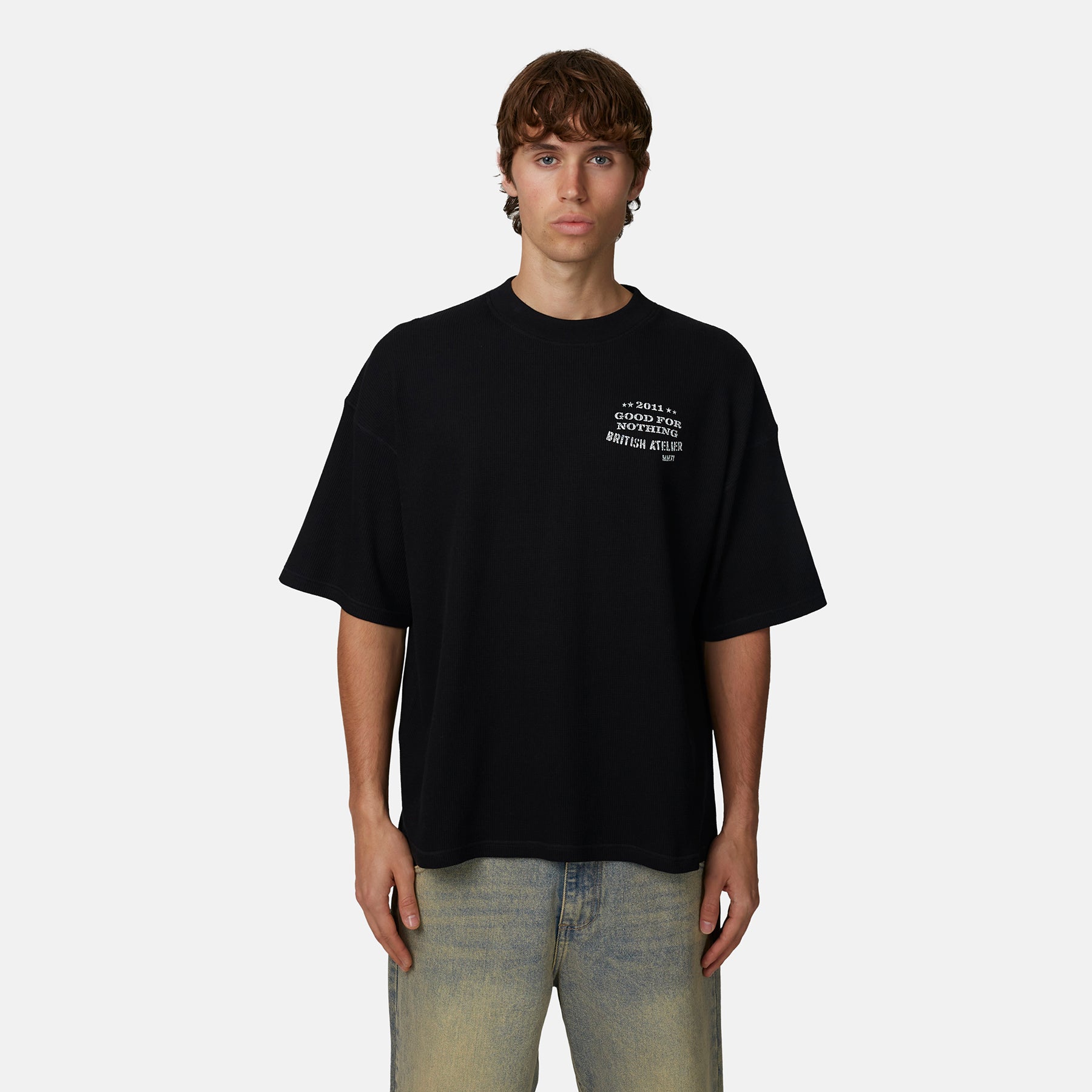 Oversized Boxy Icarus Waffle T shirt