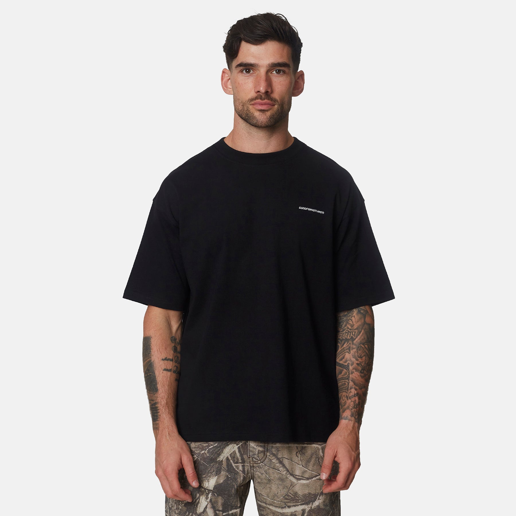 Oversized Italics Short Sleeve Tee