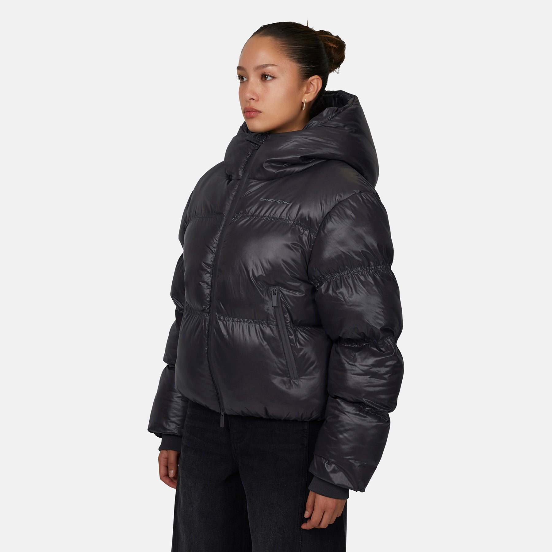 Arctic Shine Gunmetal Puffer Jacket (coming soon)