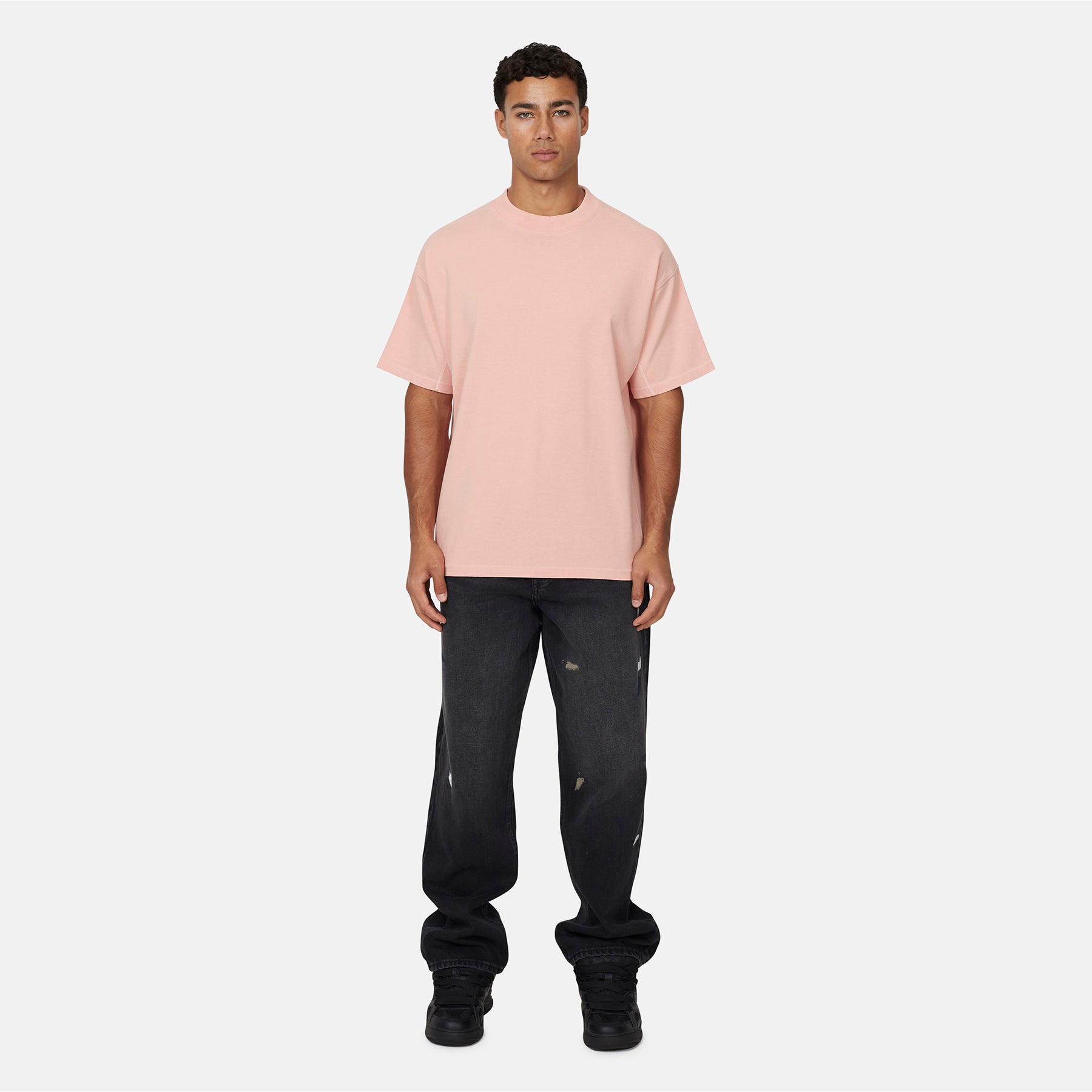 Overlock Washed Pink T-shirt