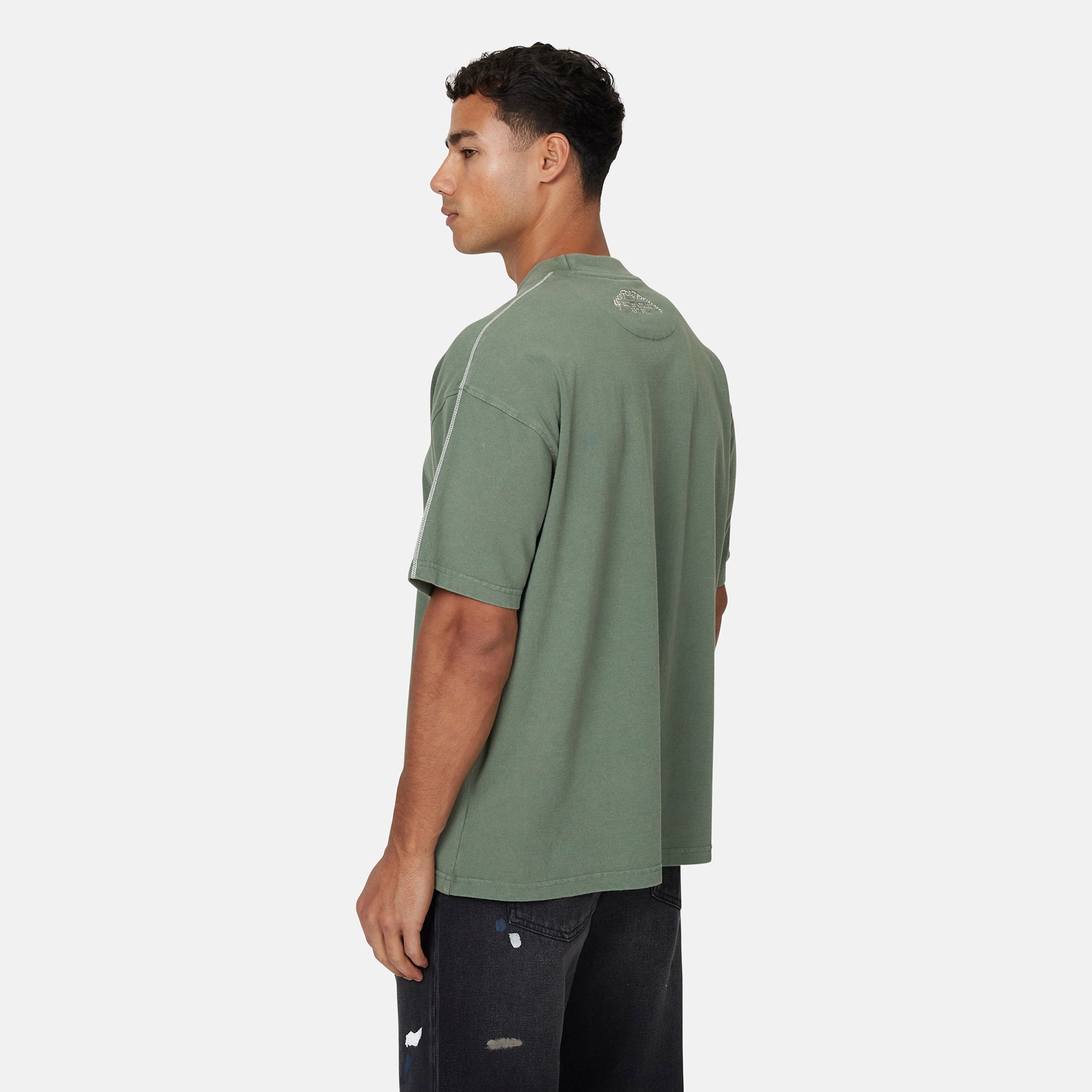 Overlock Washed Green T-shirt