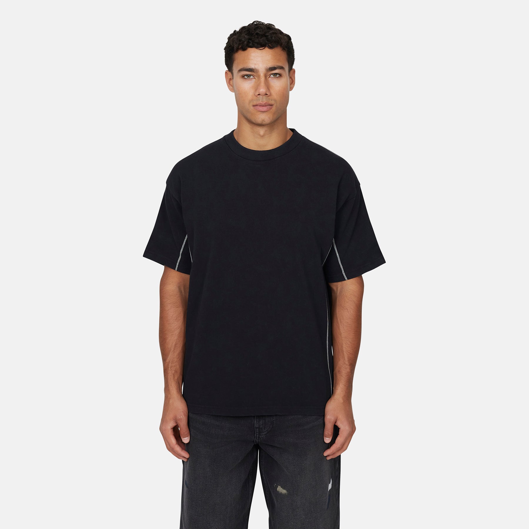 Overlock Washed Black T-shirt