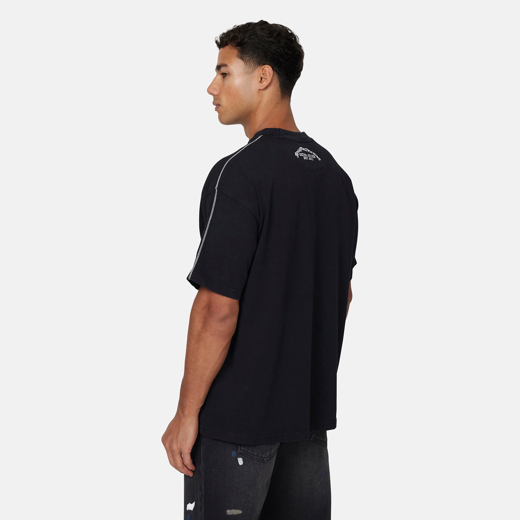 Overlock Washed Black T-shirt