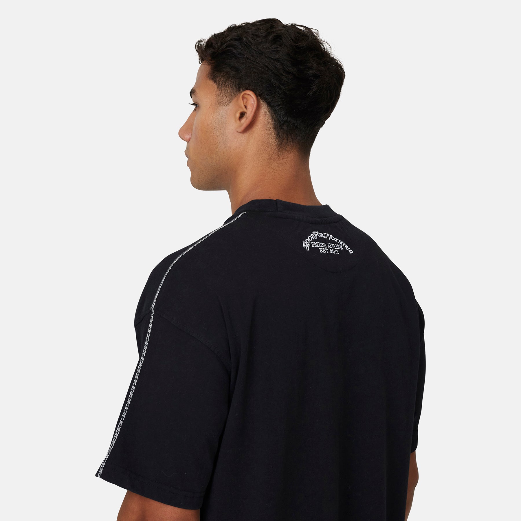 Overlock Washed Black T-shirt