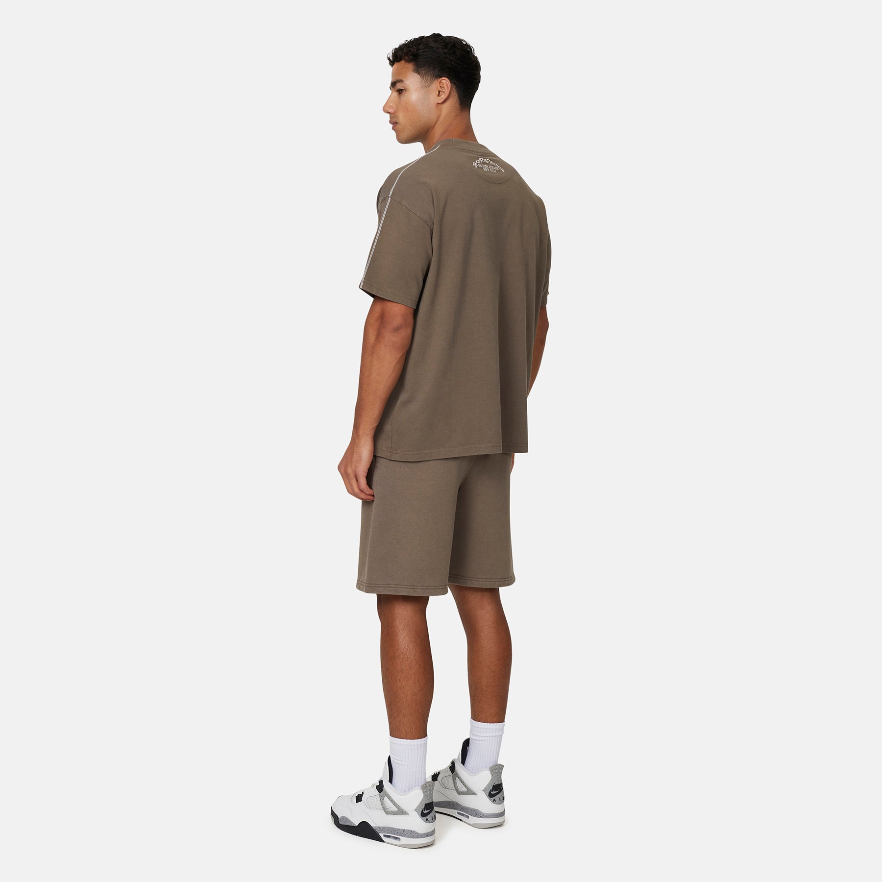 Overlock Washed Taupe T-shirt