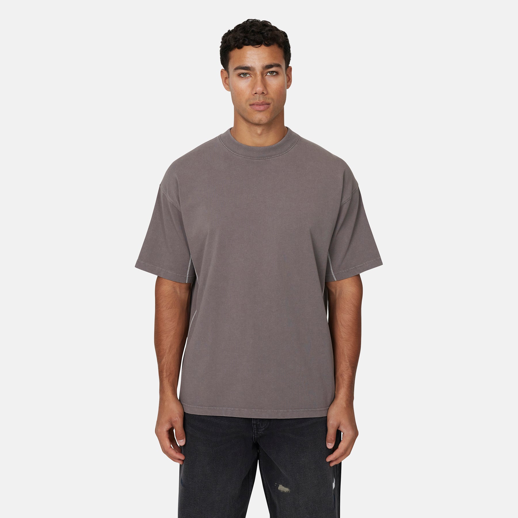 Overlock Washed Grey T-shirt