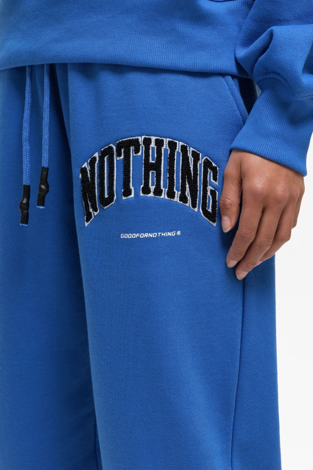 Varsity Boucle Blue Jogger (Final Sale)