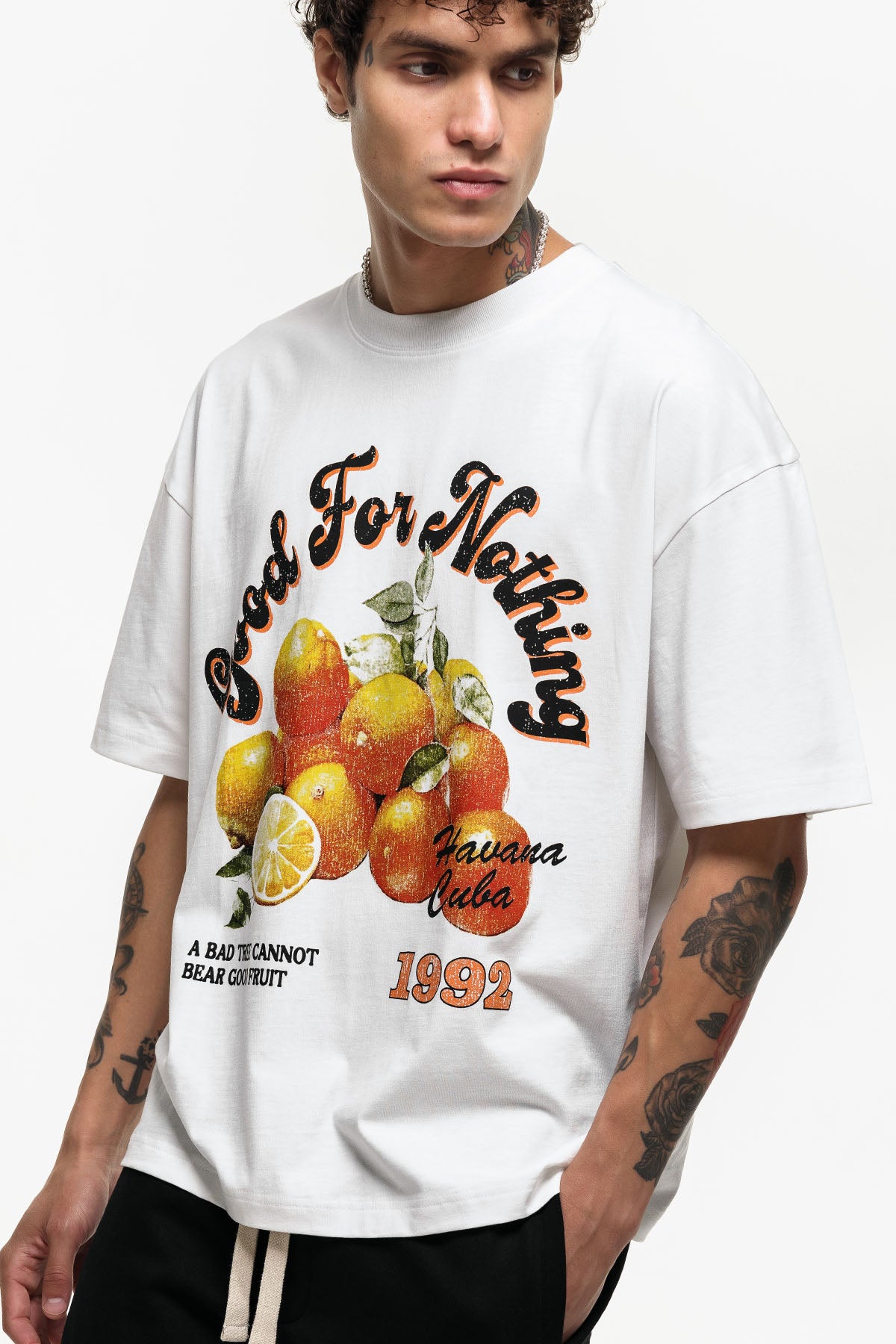 Oversized Havana Fruit Off White T-shirt