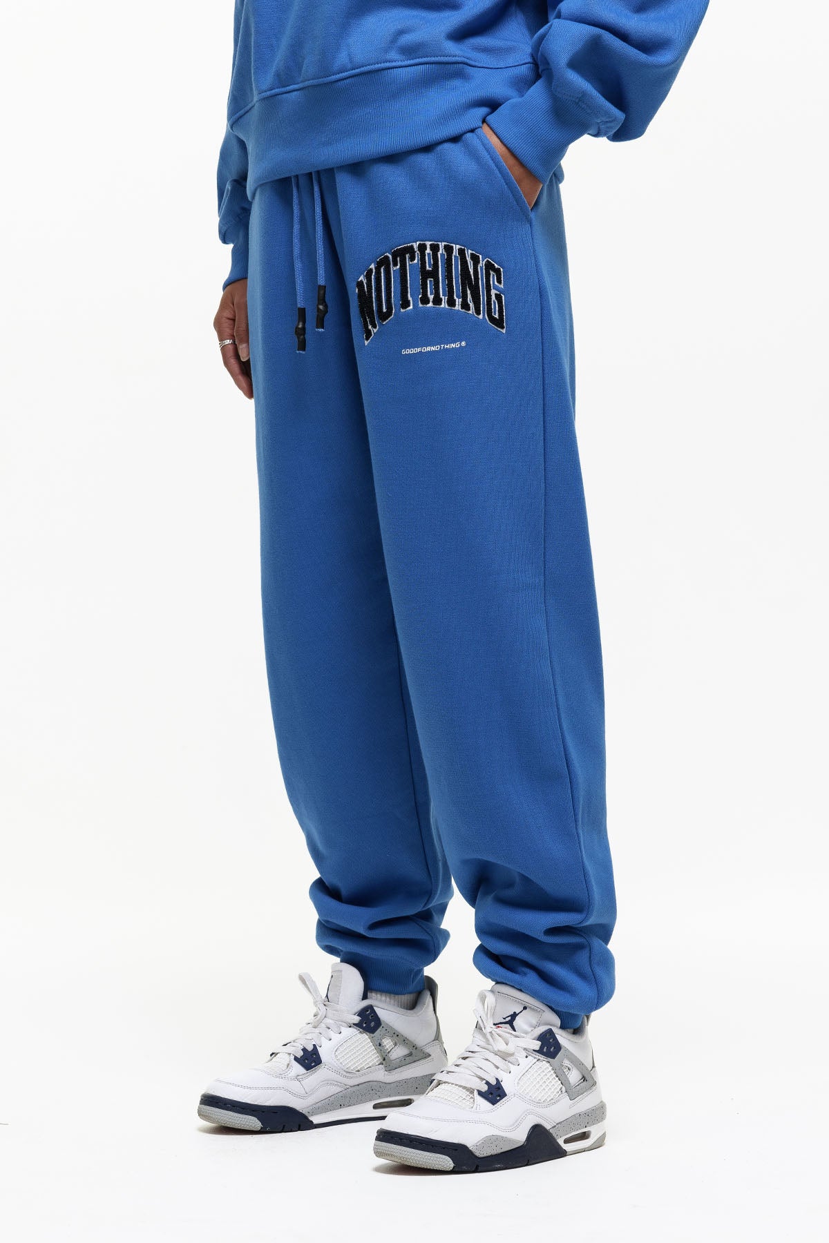 Varsity Boucle Blue Jogger (Final Sale)