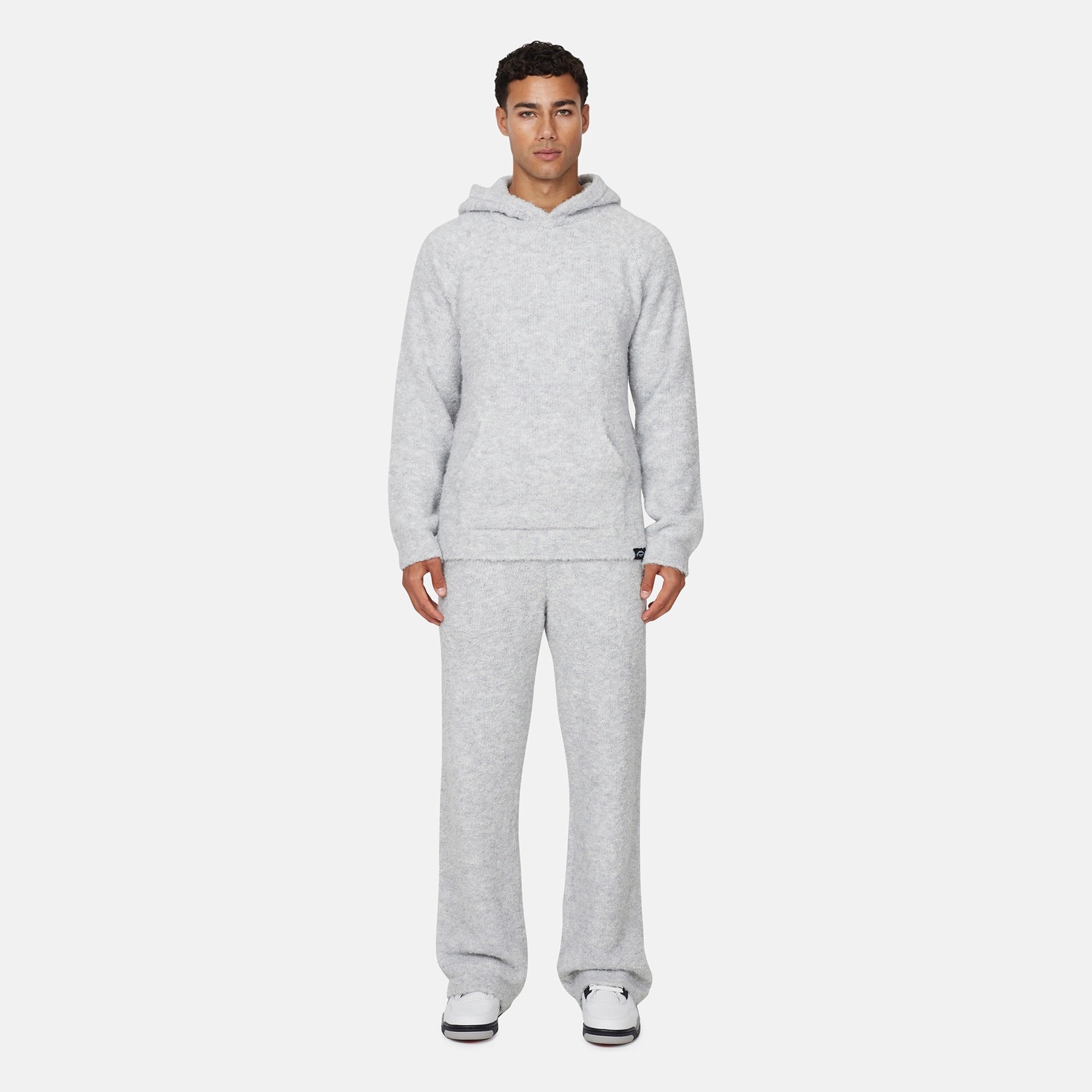 Cozy Boucle Knitwear Grey Pants