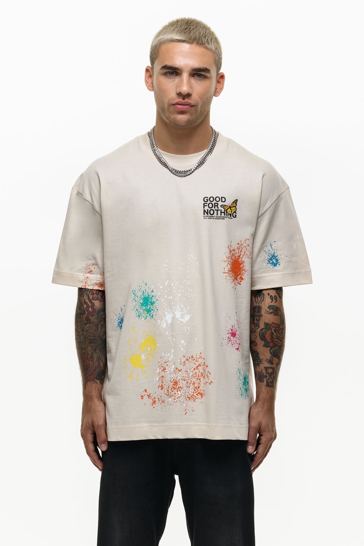 Oversized Pigment Cream T-shirt