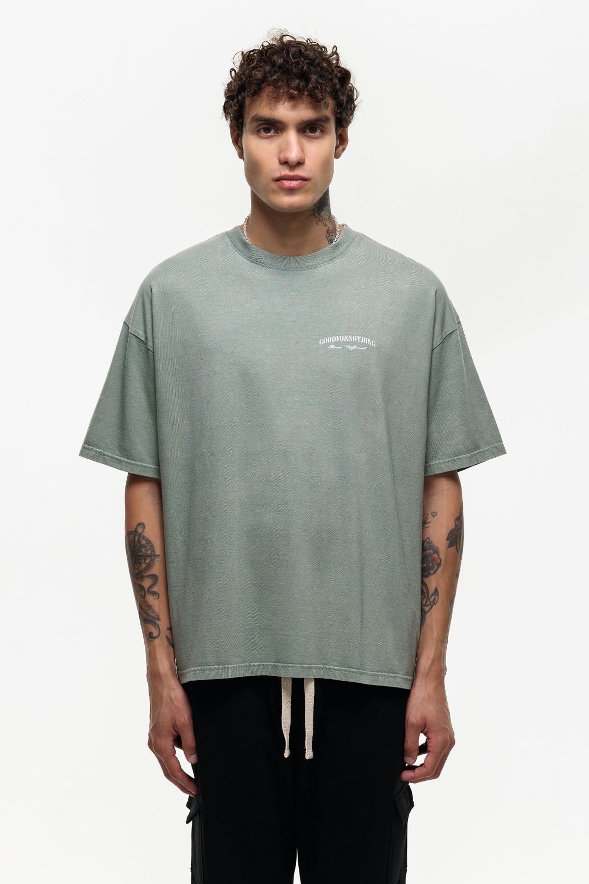 Oversized Sage Green Washed T-shirt