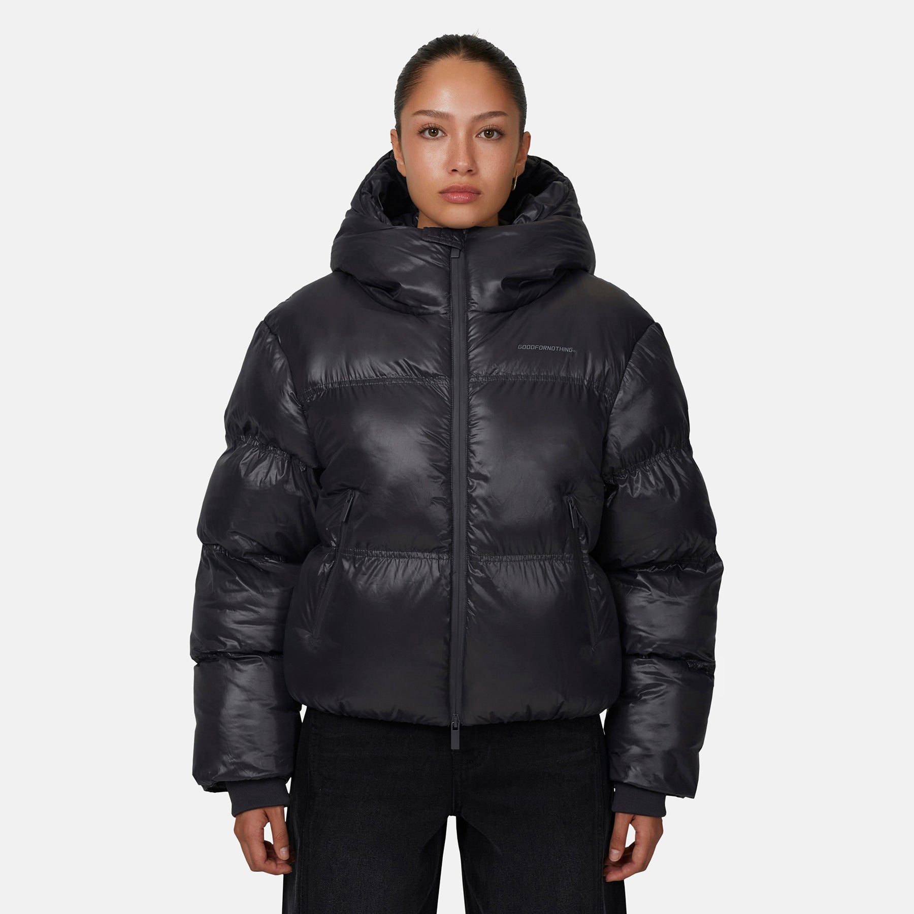 Arctic Shine Gunmetal Puffer Jacket (coming soon)