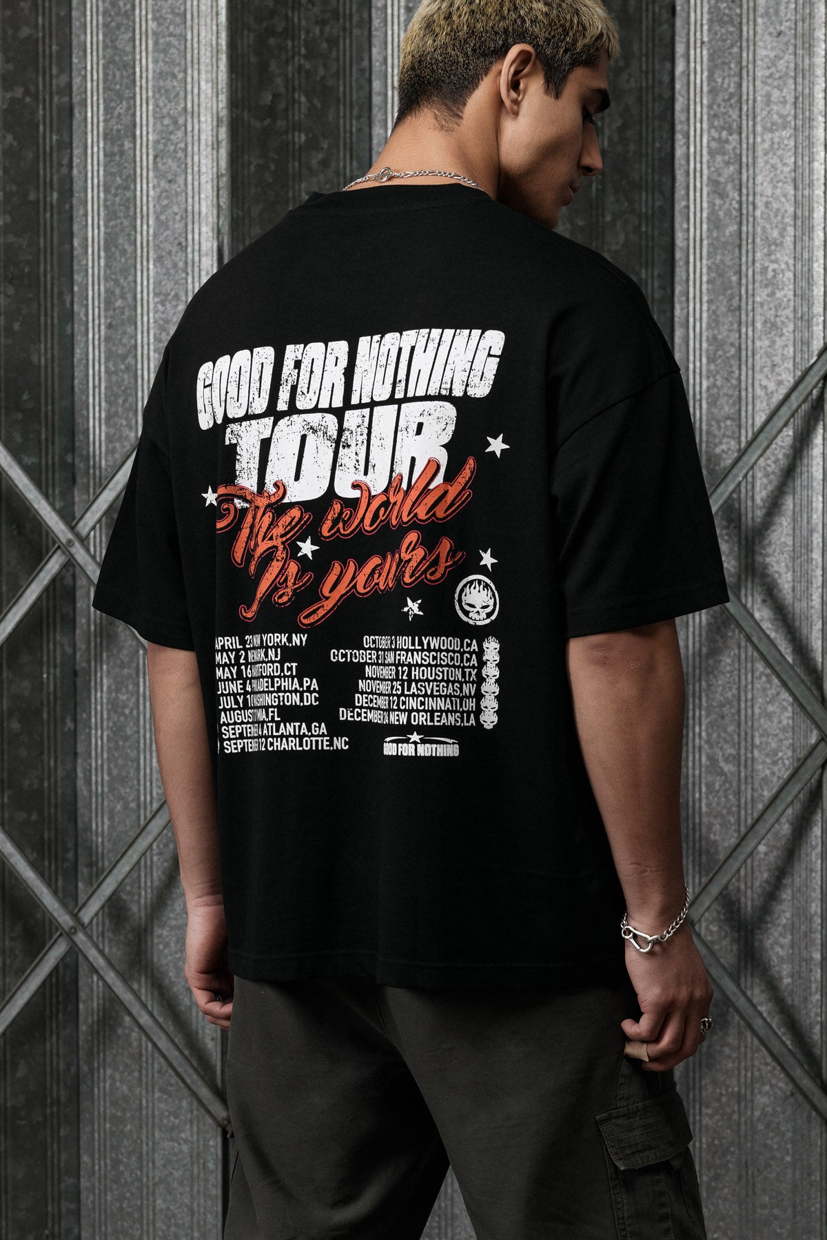 Oversized Tour Black T-shirt