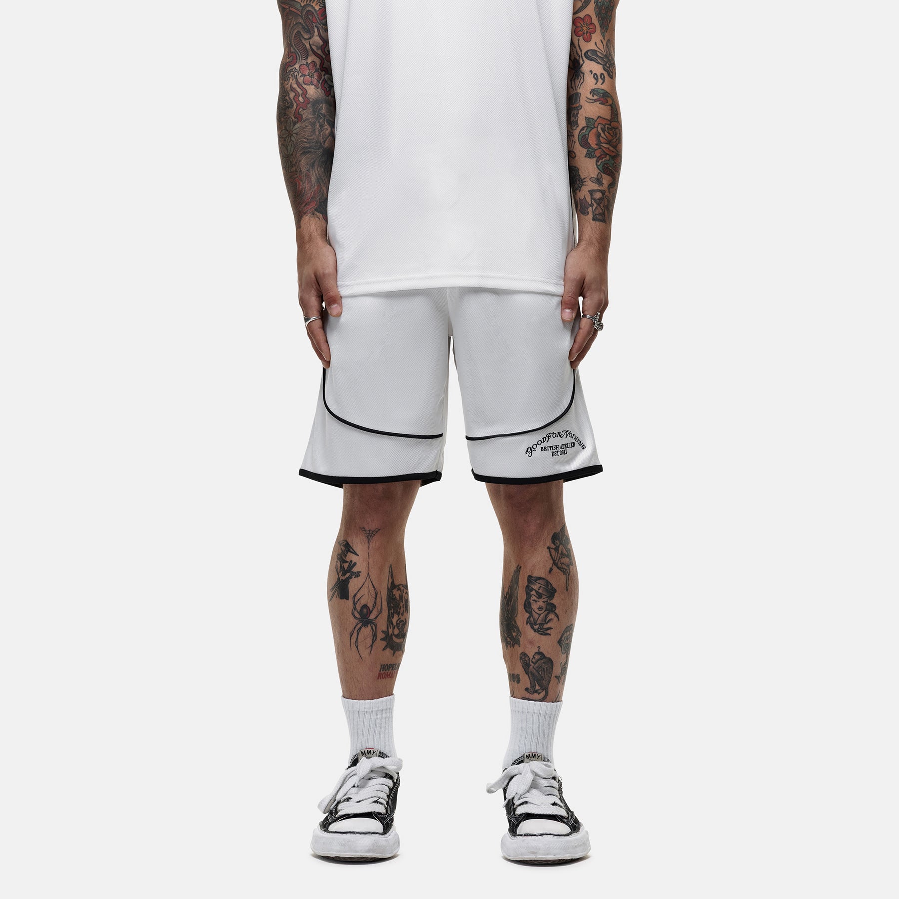 Atelier Mesh White Shorts